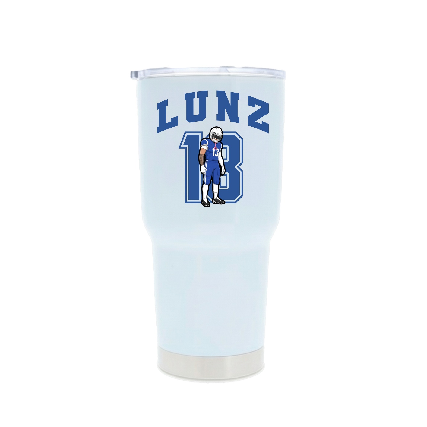 30oz Stainless Steel Tumbler — Number in White