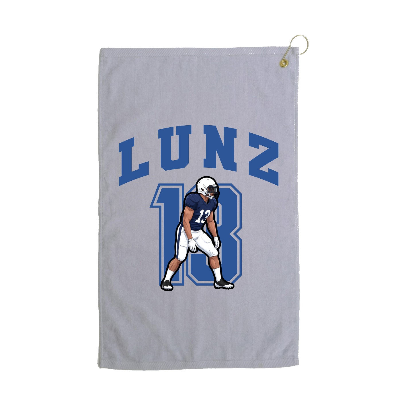 Golf Towel — Number in Grey