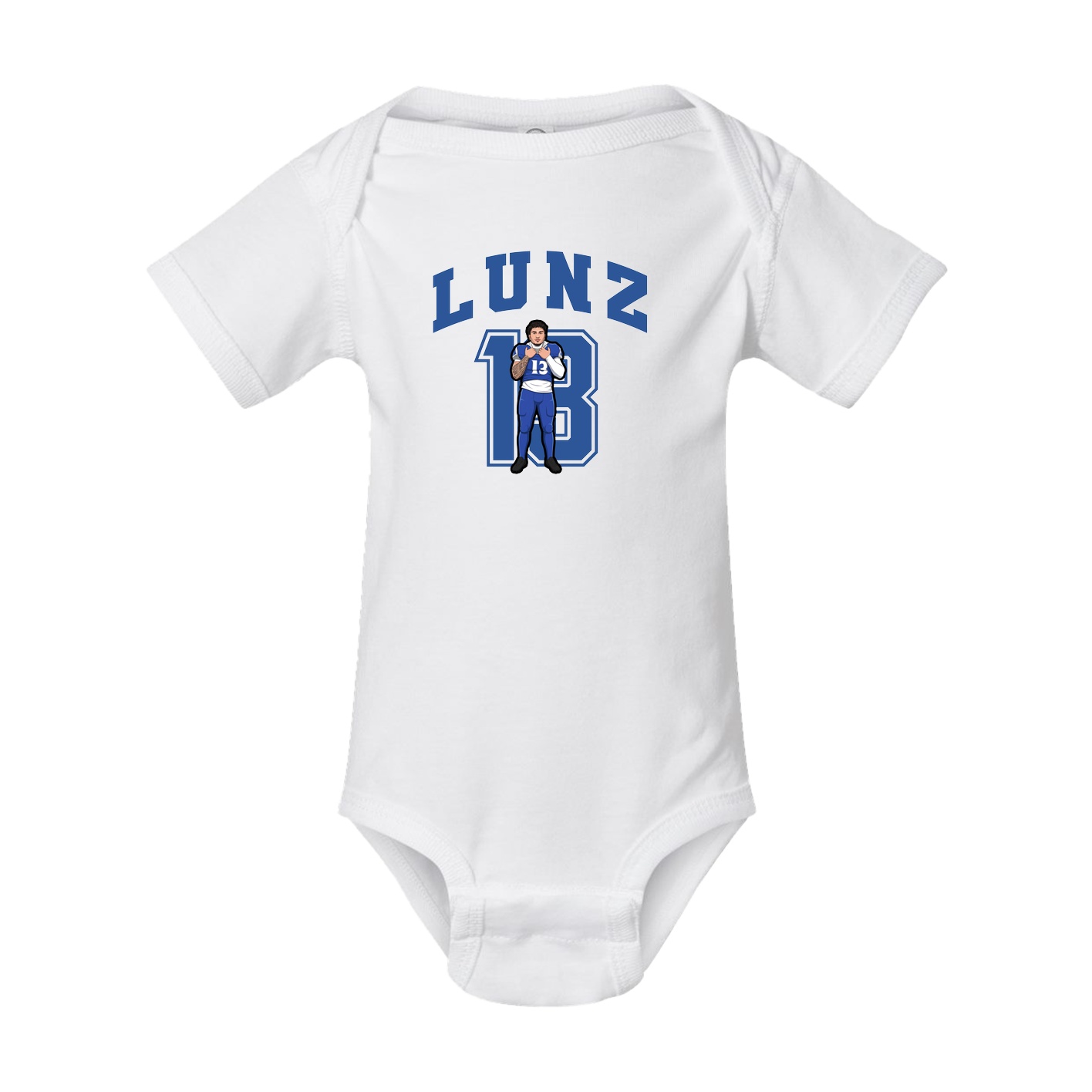 Baby Onesie — Number in White