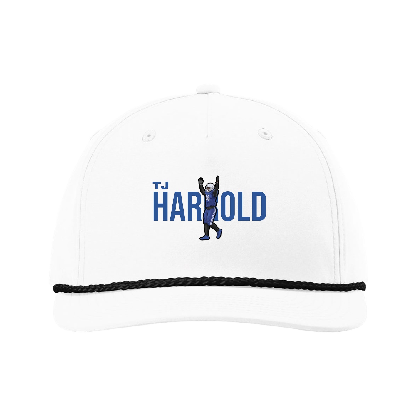 Five-Panel Classic Rope Cap — Player Name in White