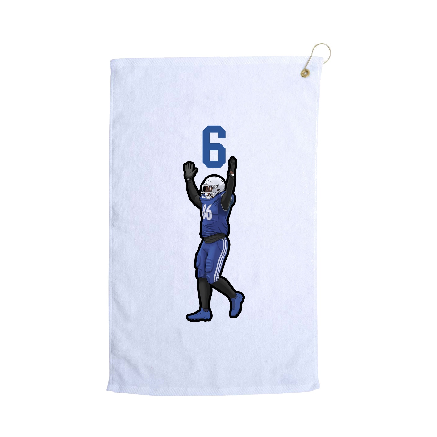 Golf Towel — Number Top in White