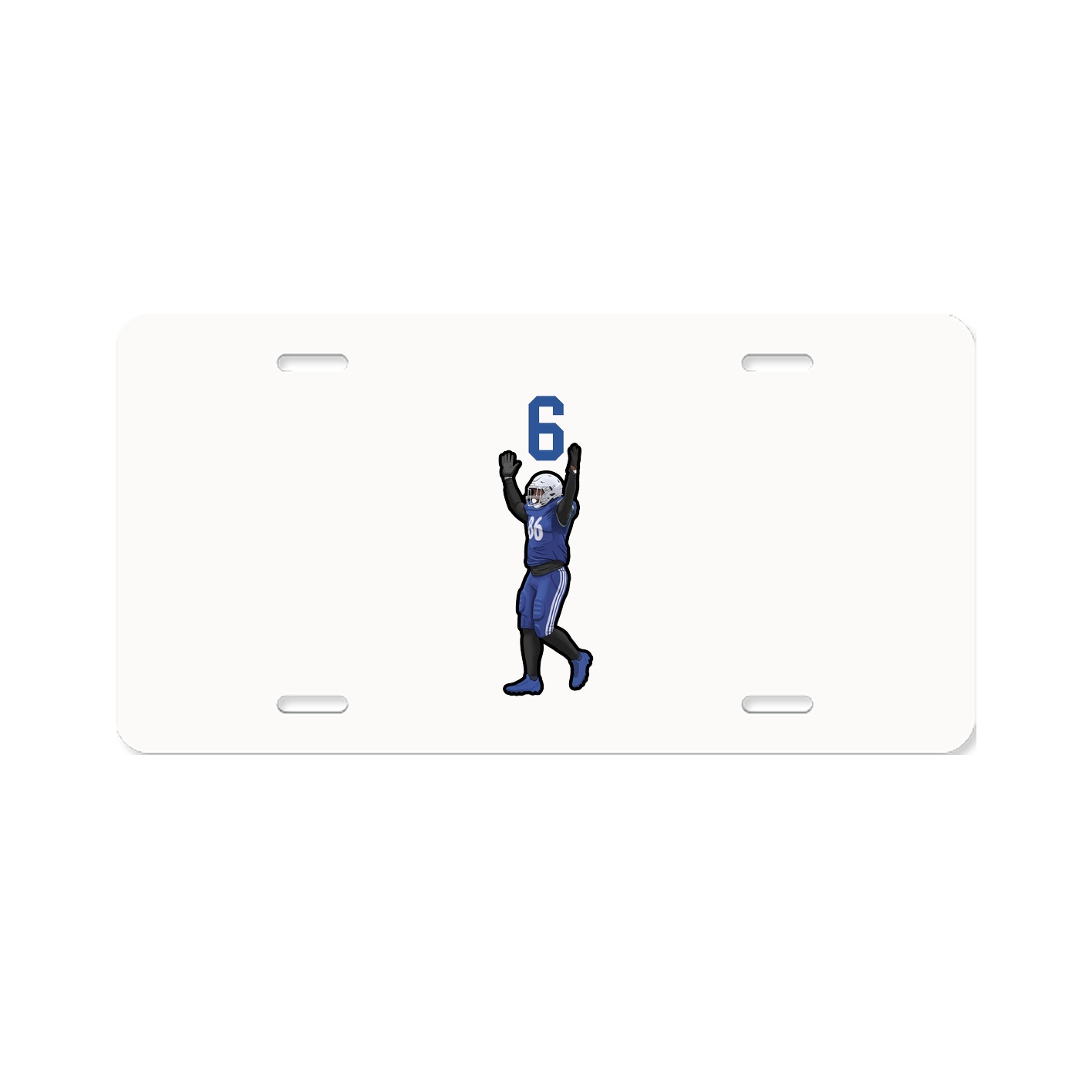 License Plate — Number Top in Classic