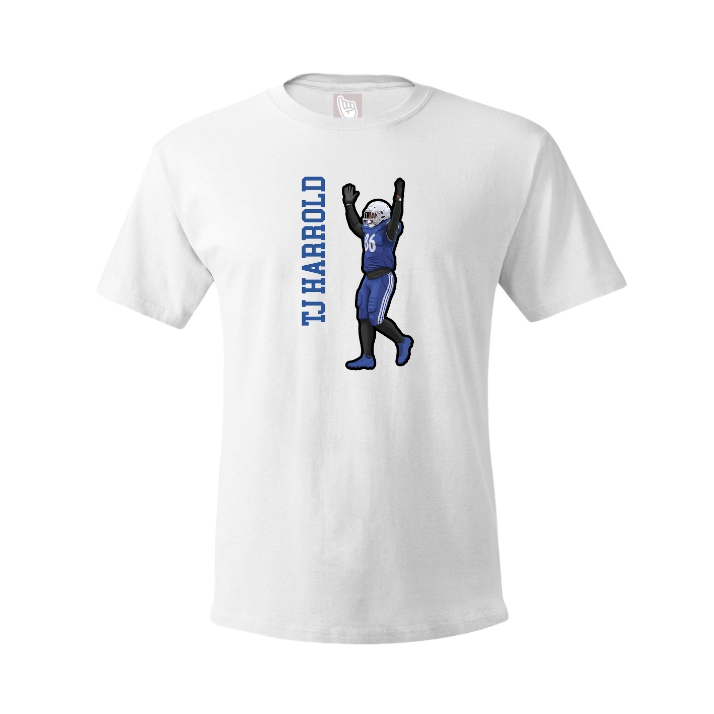 Tee — Name Vertical in White