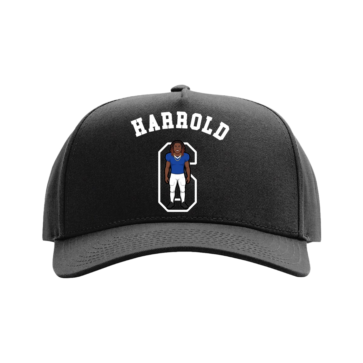 Full Fabric Five-Panel Champ Cap — Shirsey Arch in Black