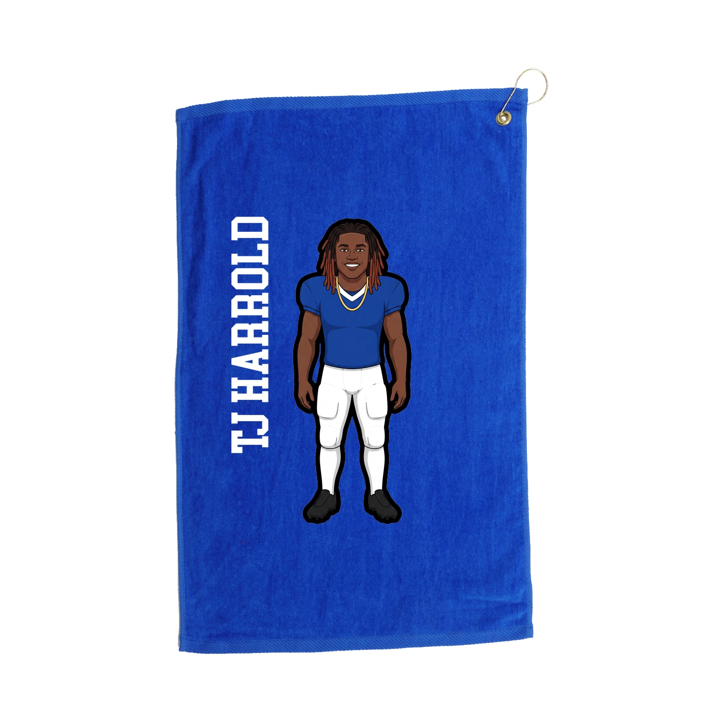Golf Towel — Name Vertical in Royal