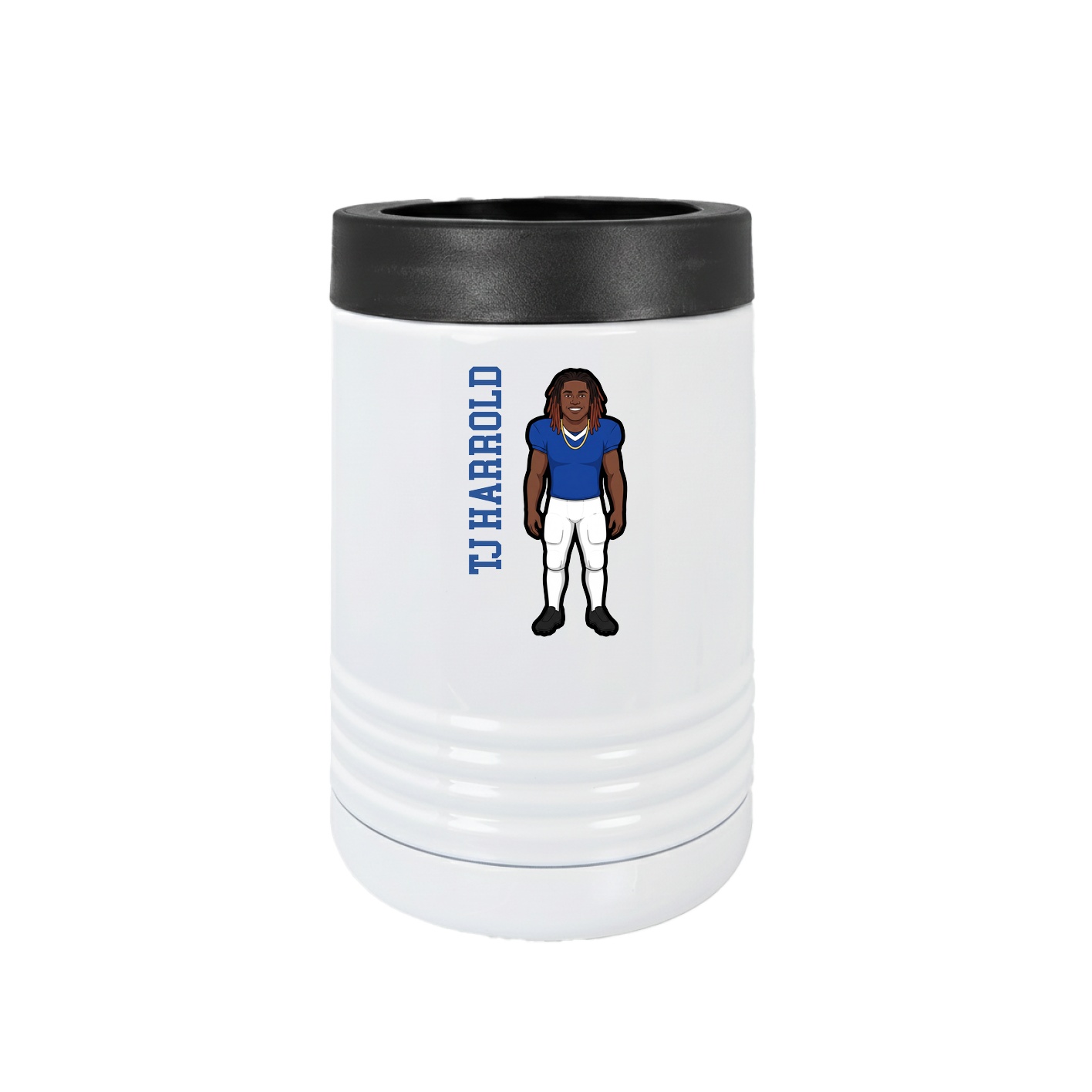 Beverage Holder — Name Vertical in White