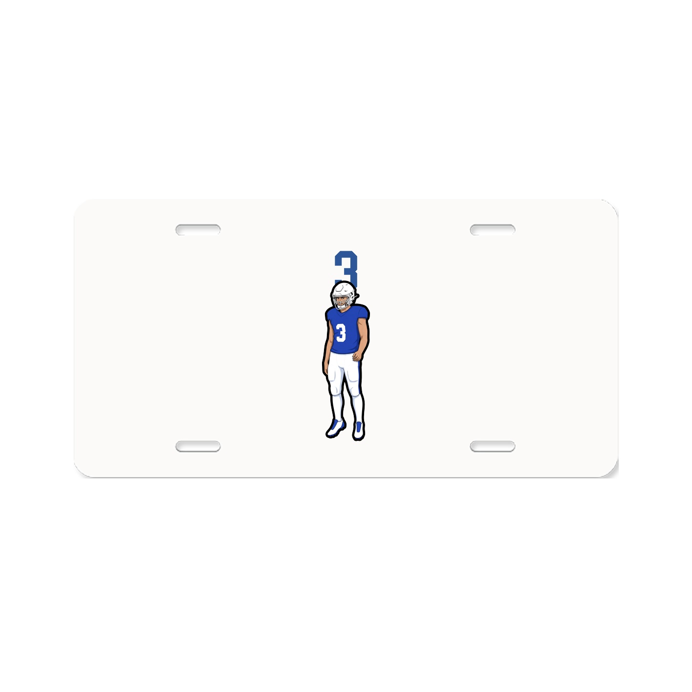 License Plate — Number Top in Classic