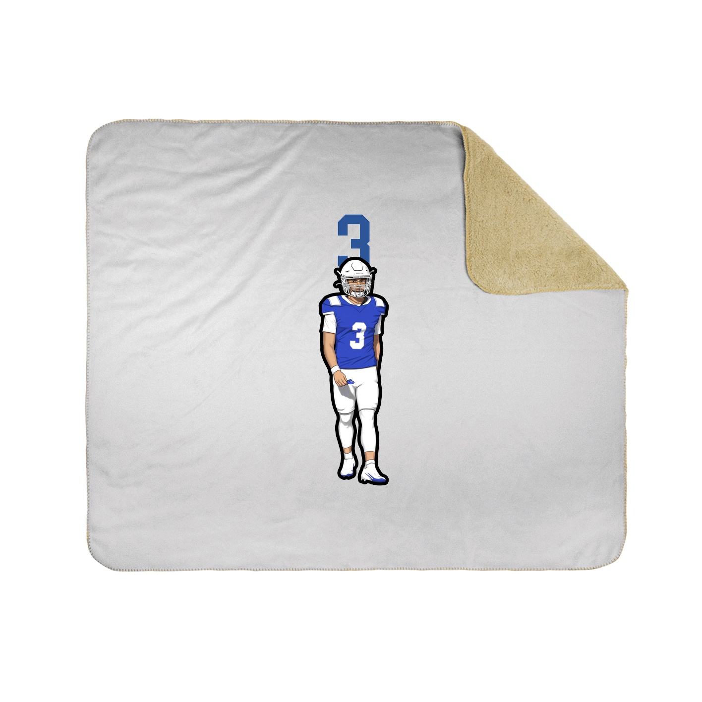 Throw Blanket — Number Top in White