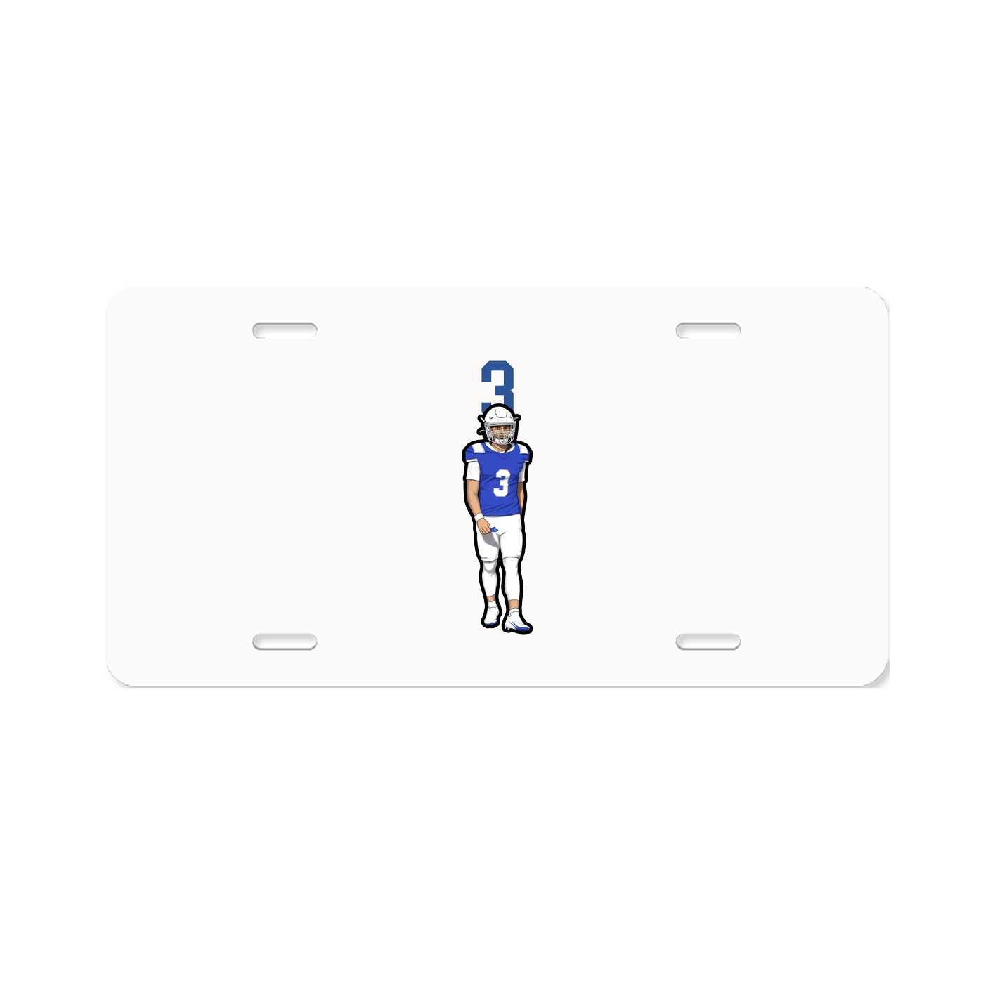 License Plate — Number Top in Classic