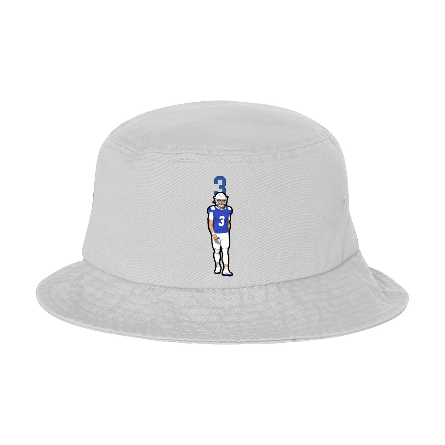 Bucket Cap — Number Top in White