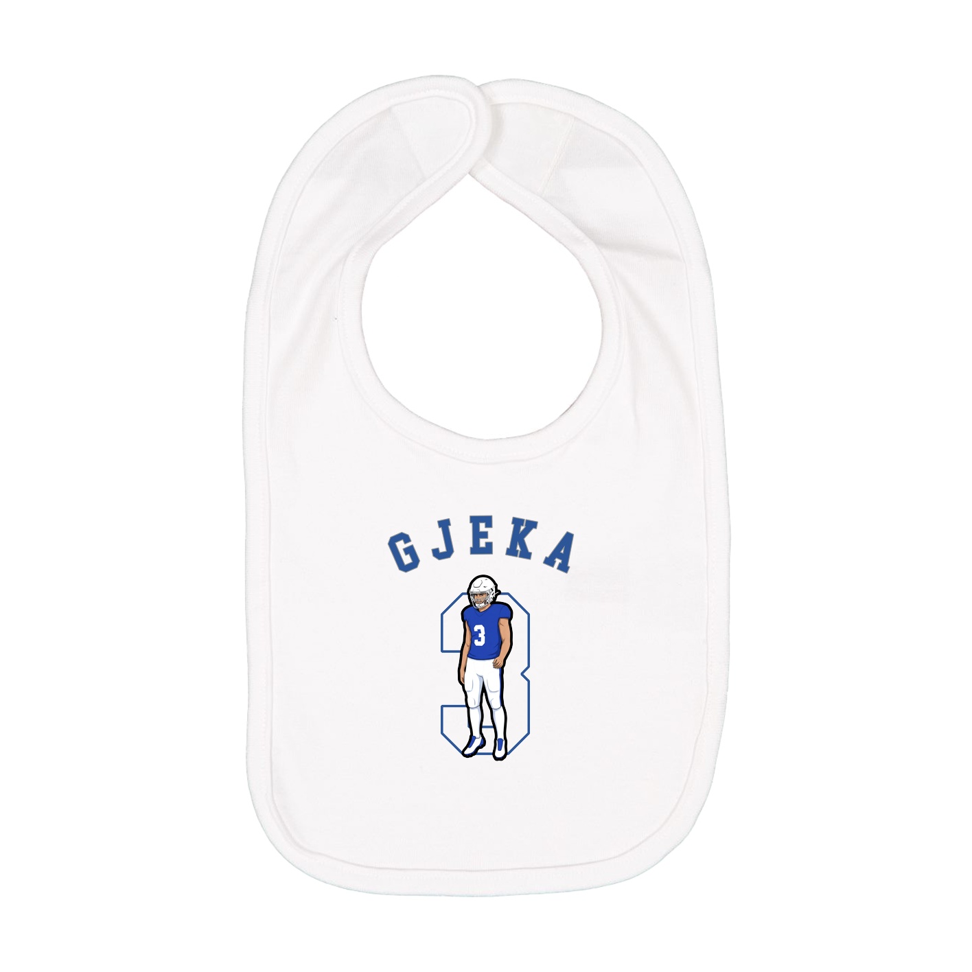 Infant Bib — Shirsey Arch in White