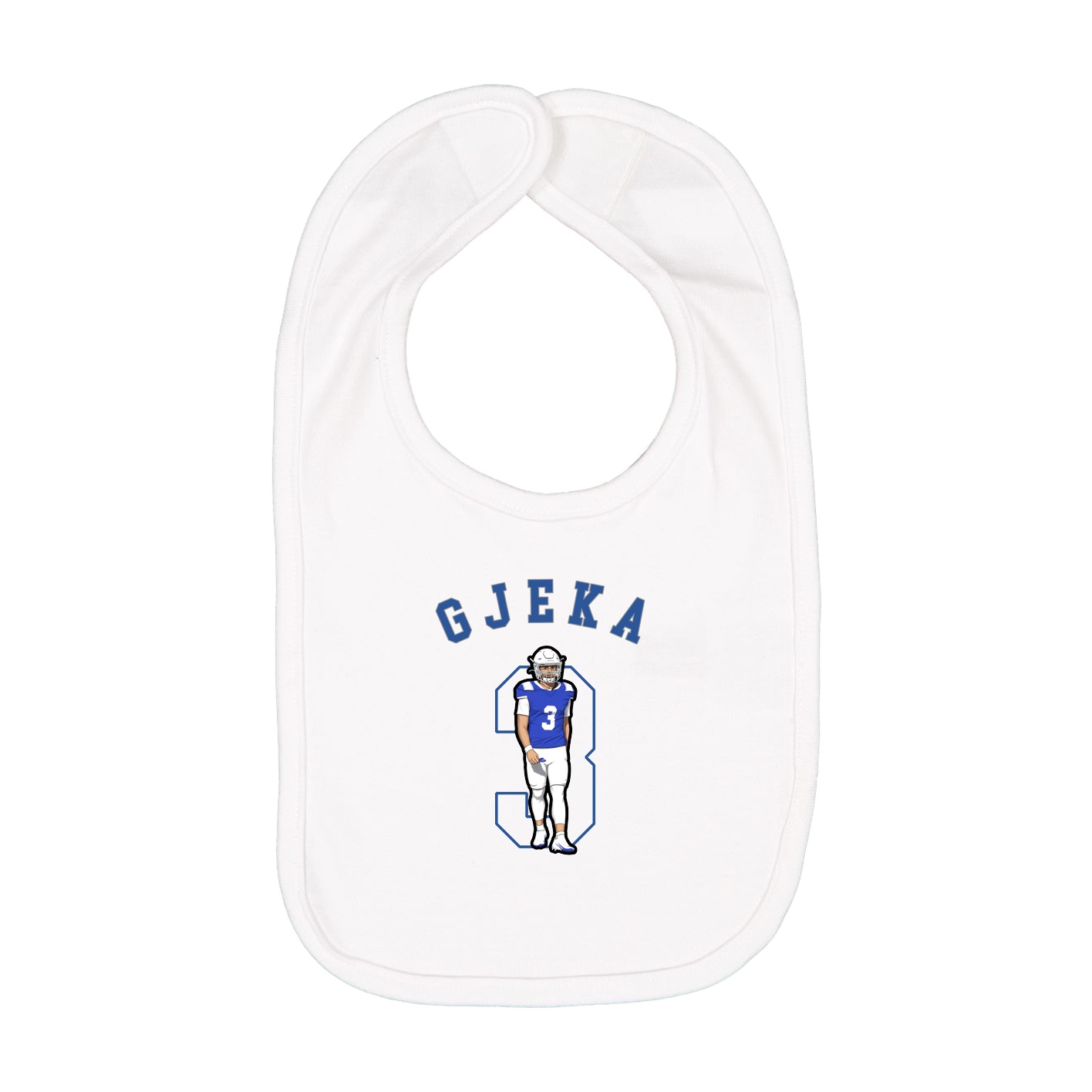Infant Bib — Shirsey Arch in White