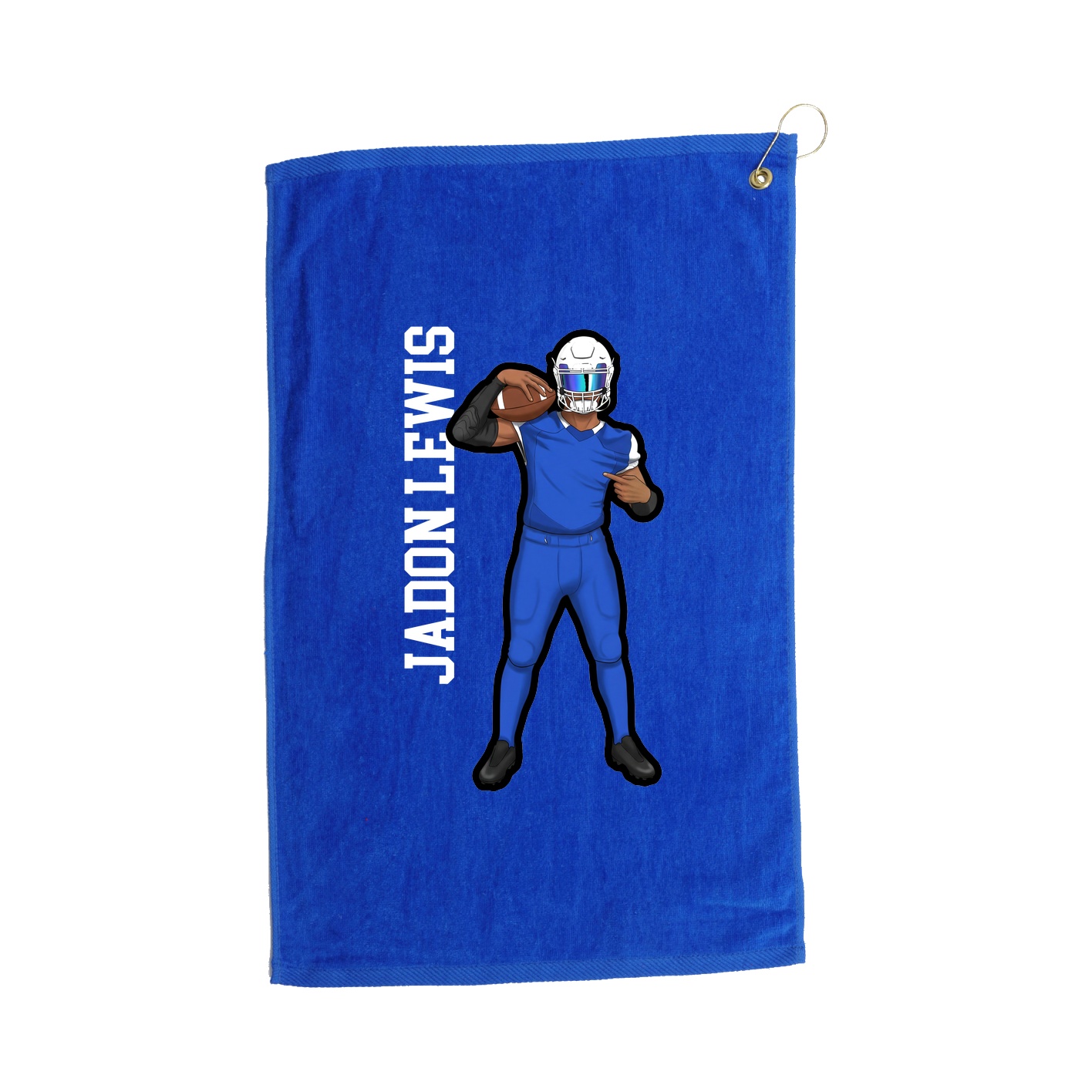 Golf Towel — Name Vertical in Royal