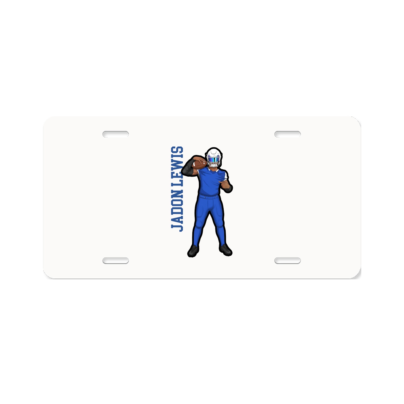 License Plate — Name Vertical in Classic
