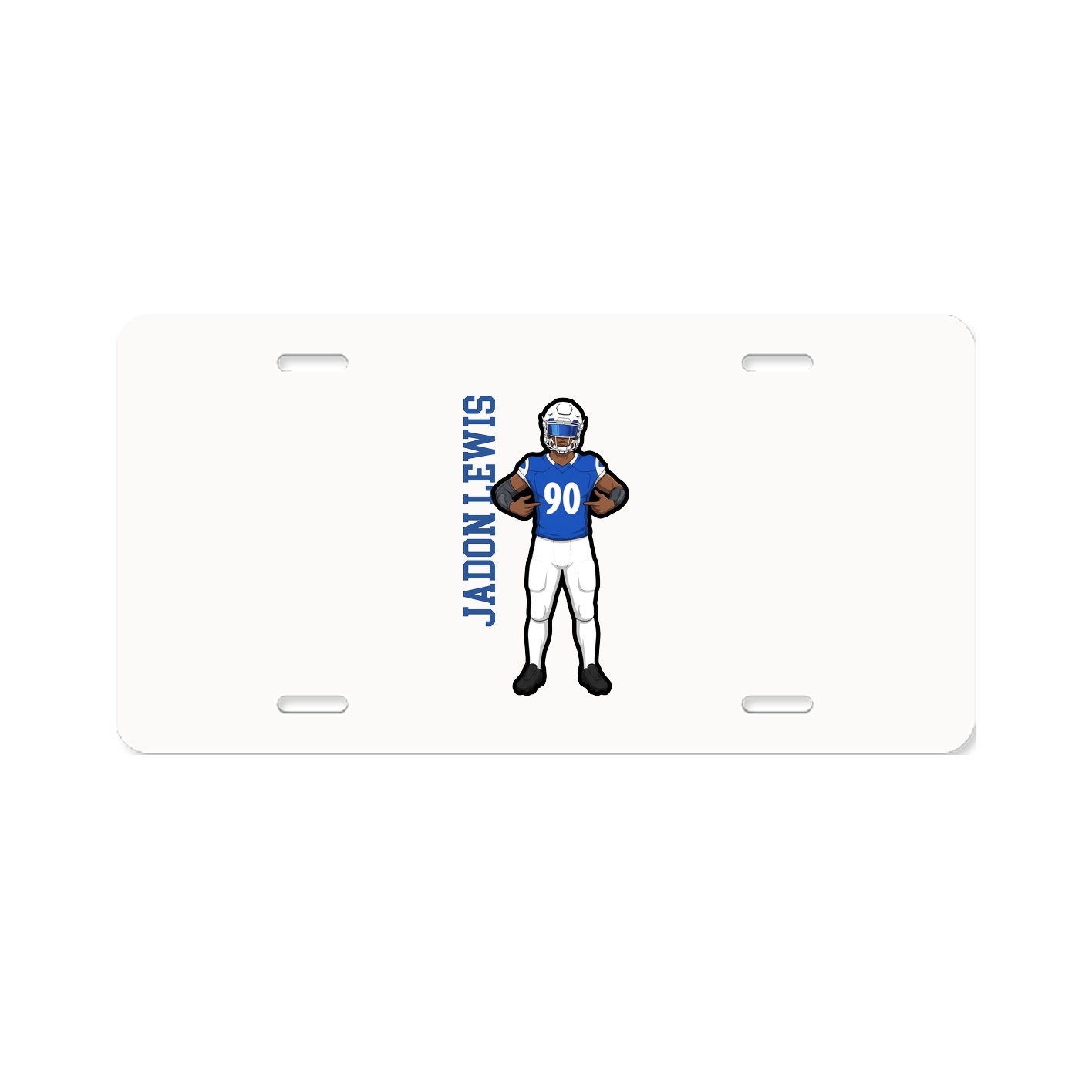 License Plate — Name Vertical in Classic