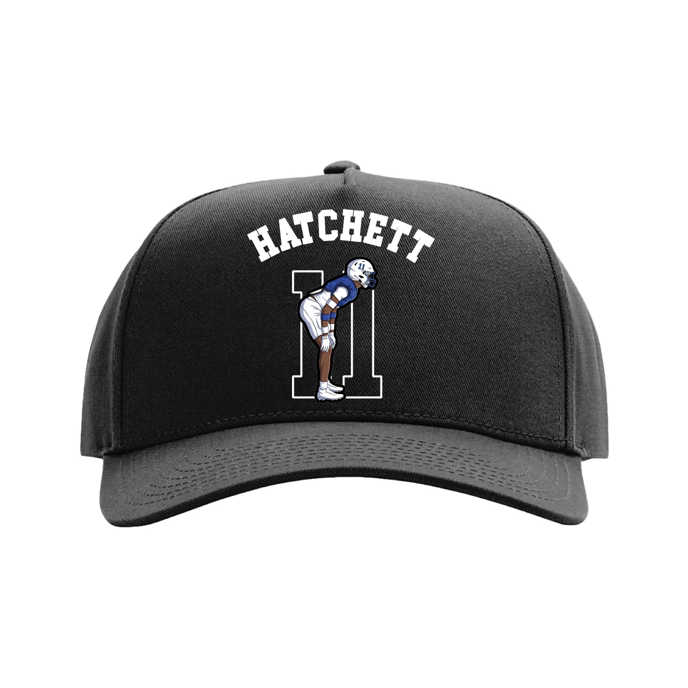 Full Fabric Five-Panel Champ Cap — Shirsey Arch in Black