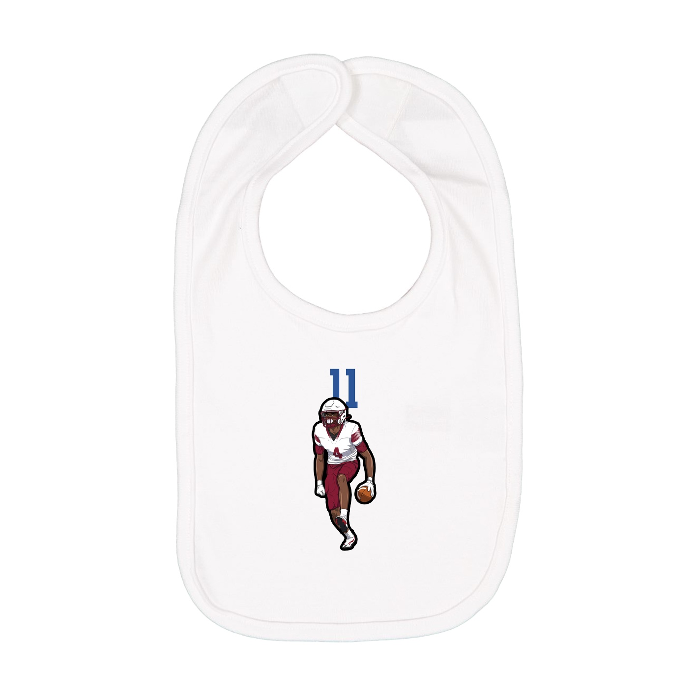 Infant Bib — Number Top in White