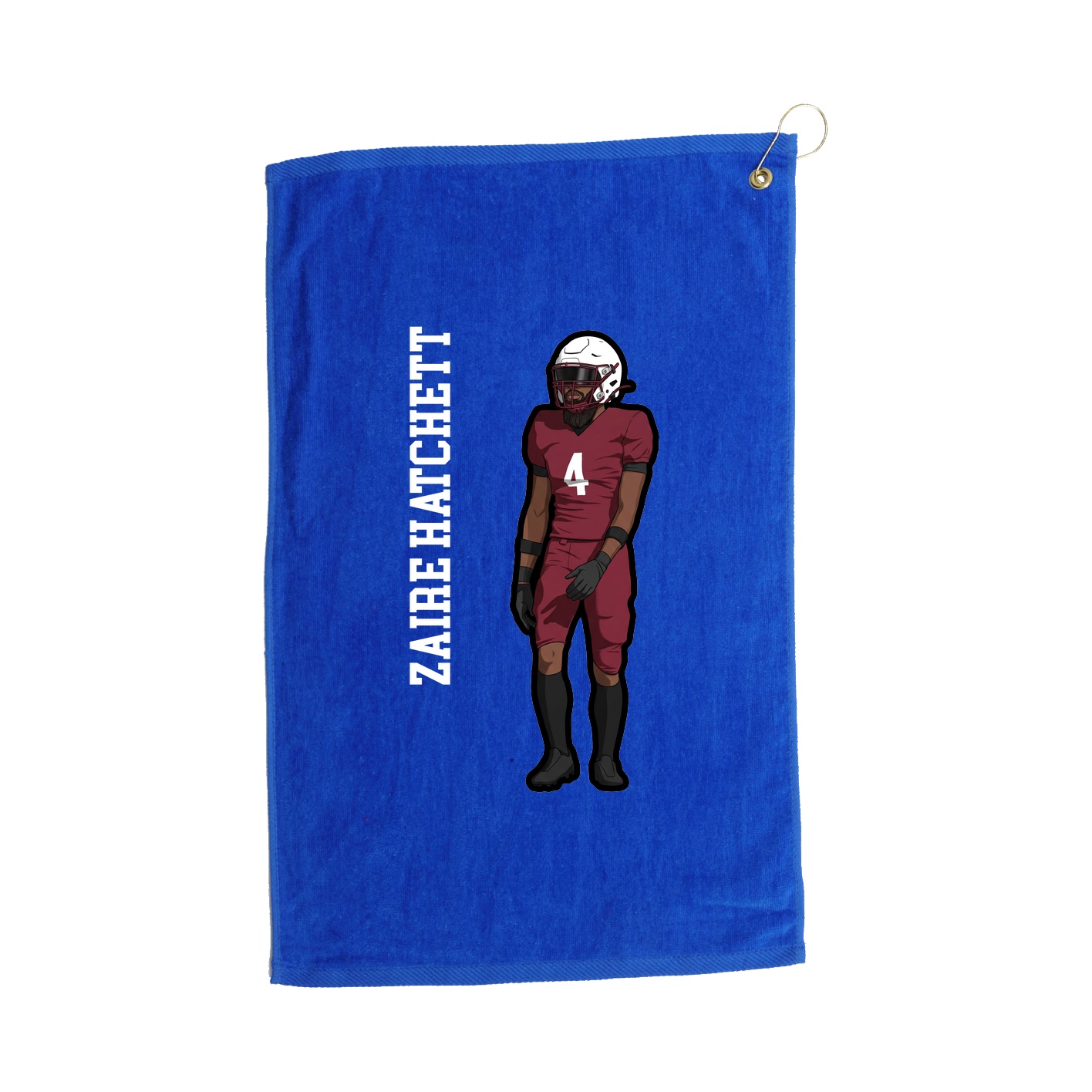 Golf Towel — Name Vertical in Royal