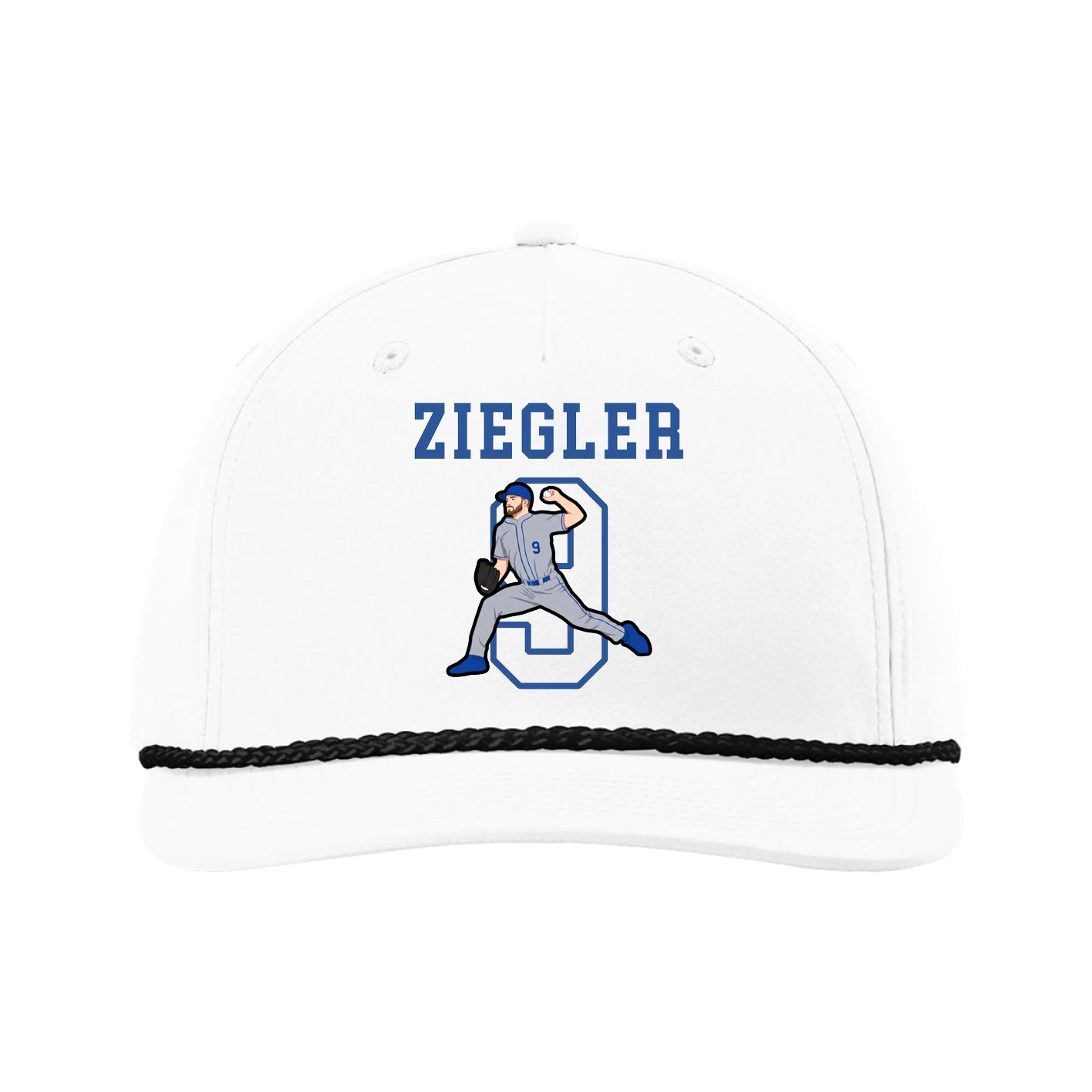 Five-Panel Classic Rope Cap — Shirsey in White