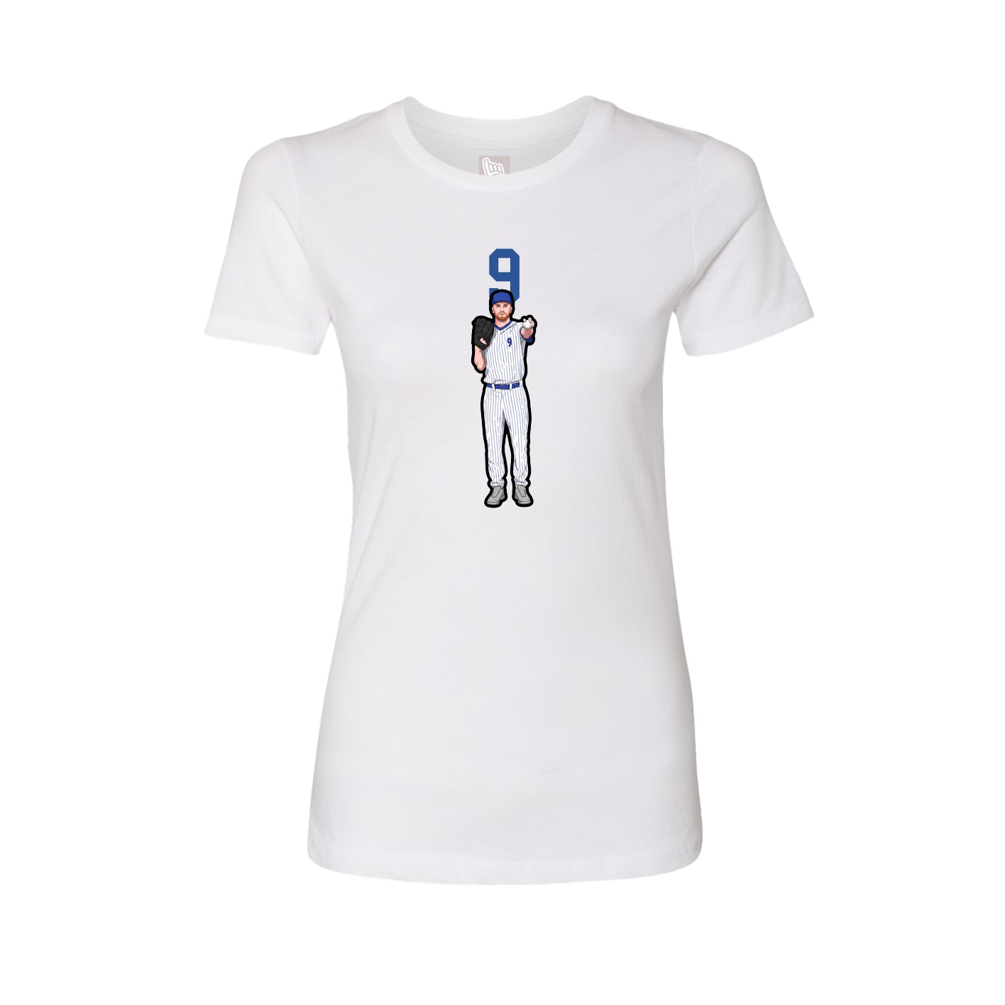 Fitted Women's Tee — Number Top in White