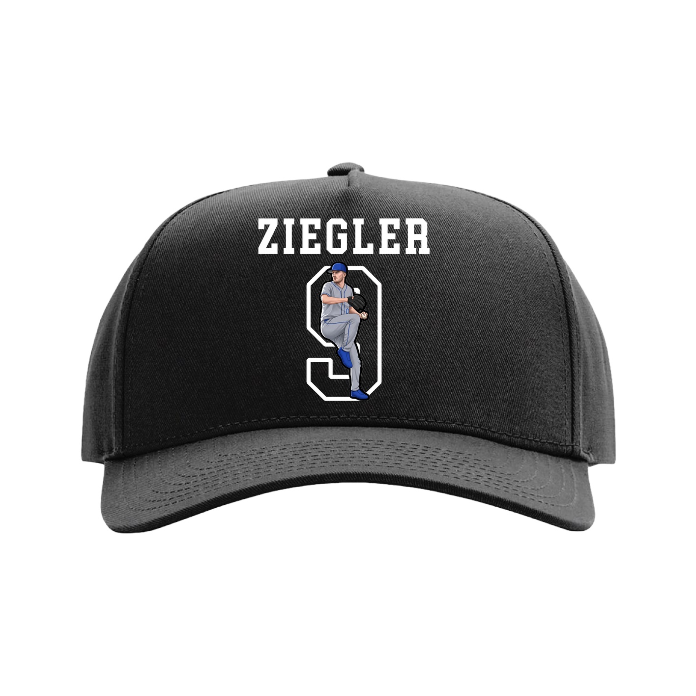 Full Fabric Five-Panel Champ Cap — Shirsey in Black