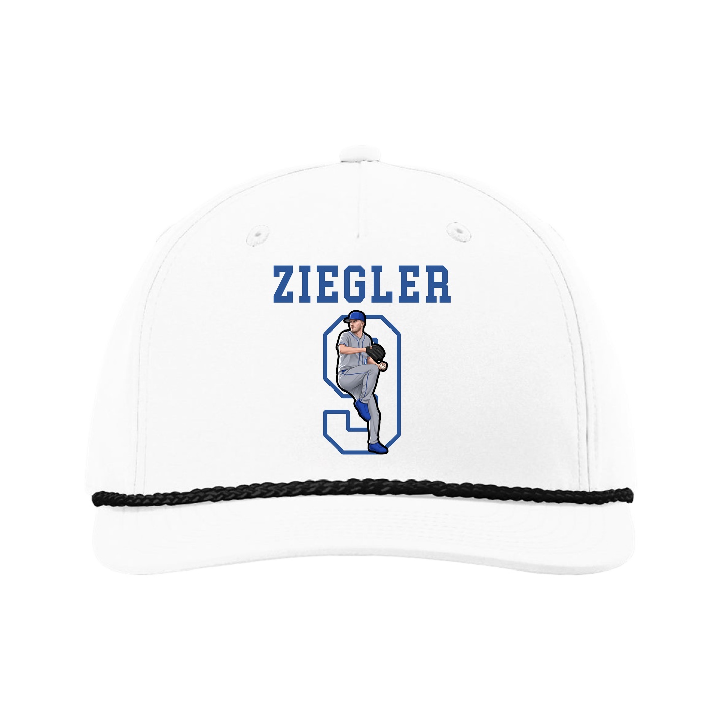 Five-Panel Classic Rope Cap — Shirsey in White