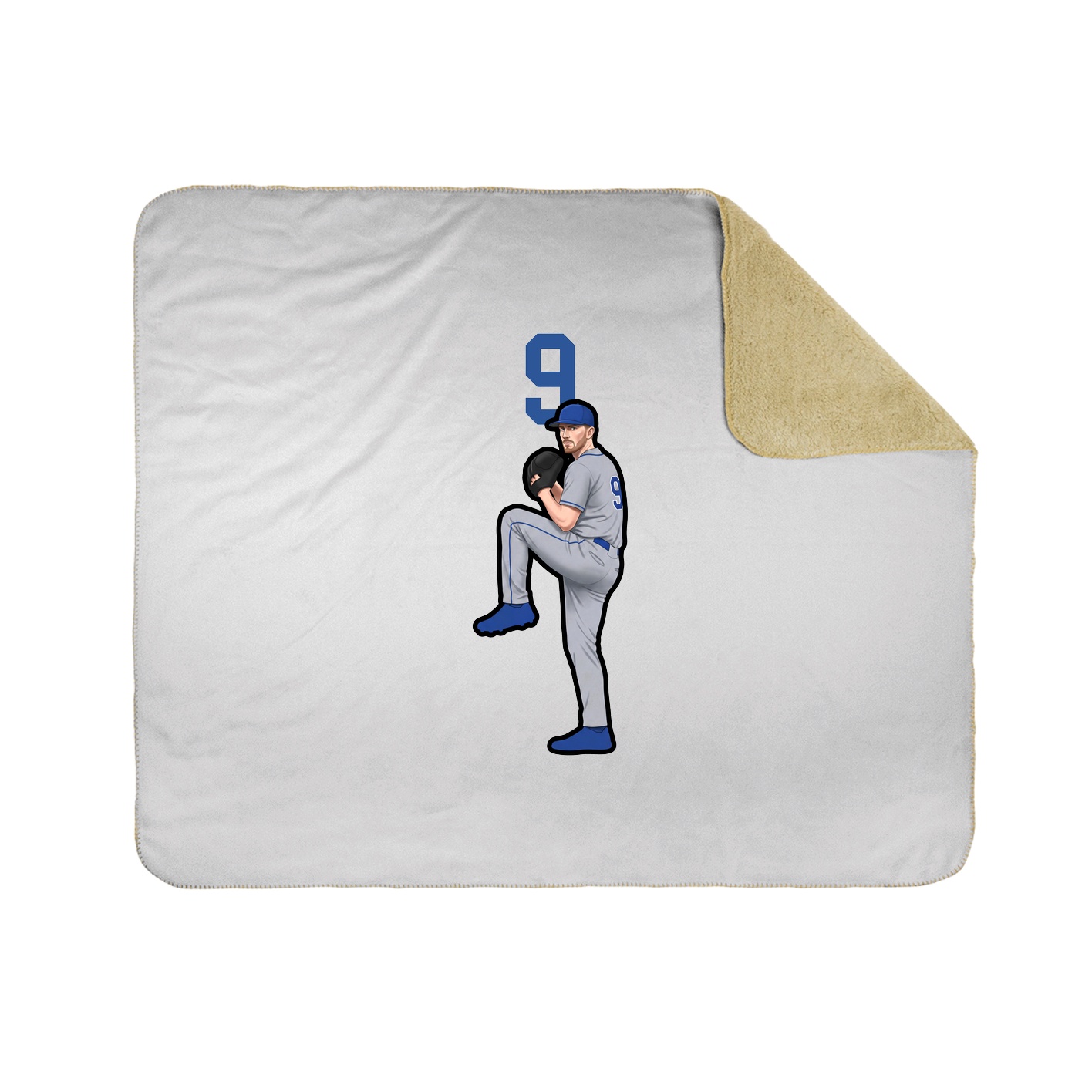 Throw Blanket — Number Top in White