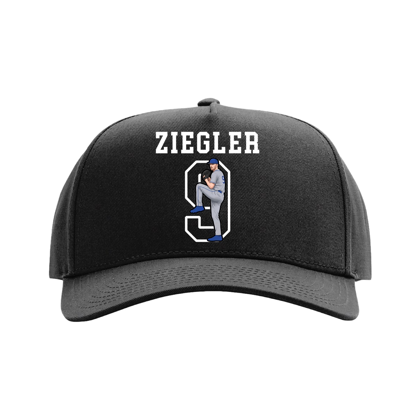 Full Fabric Five-Panel Champ Cap — Shirsey in Black