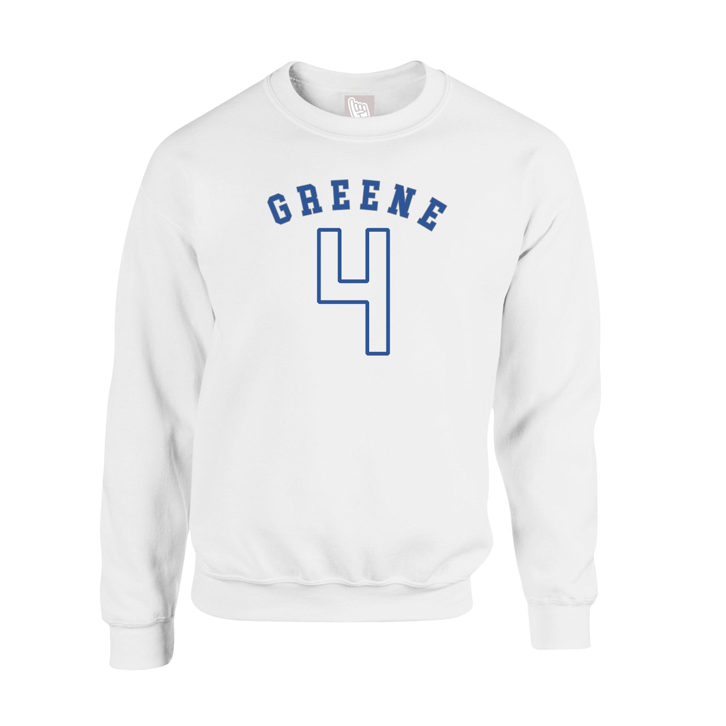 Fleece Crew — Shirsey Arch in White