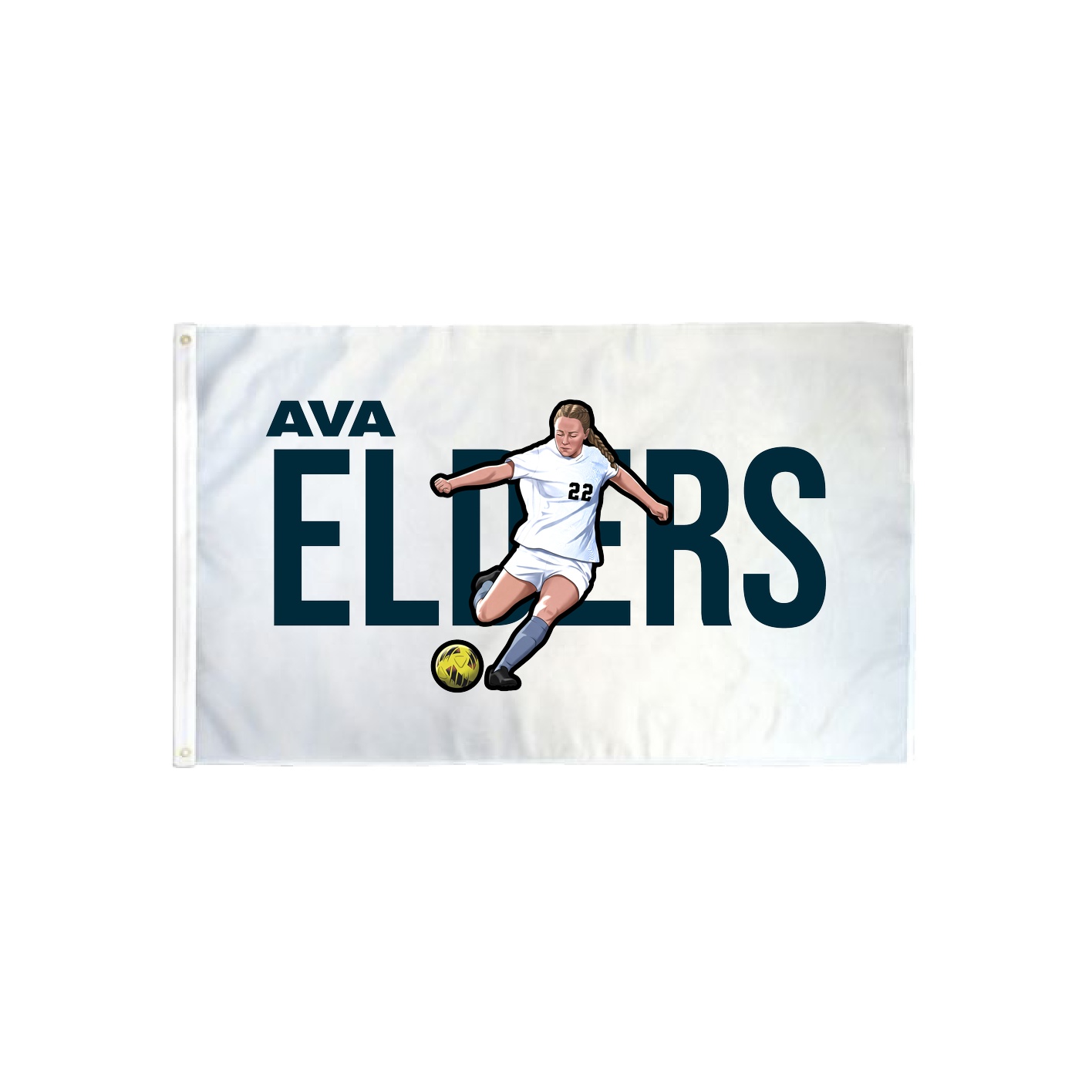 3x5 Flag — Player Name in Classic