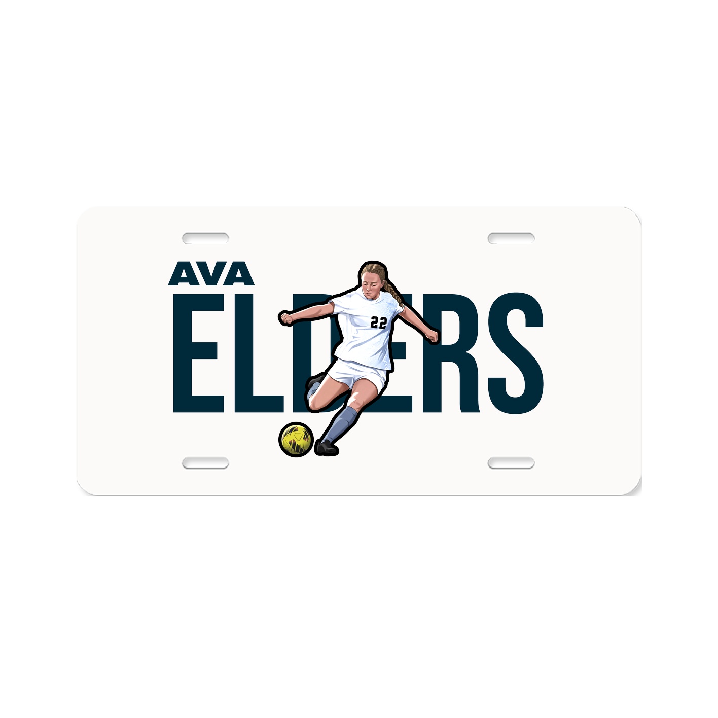 License Plate — Player Name in Classic