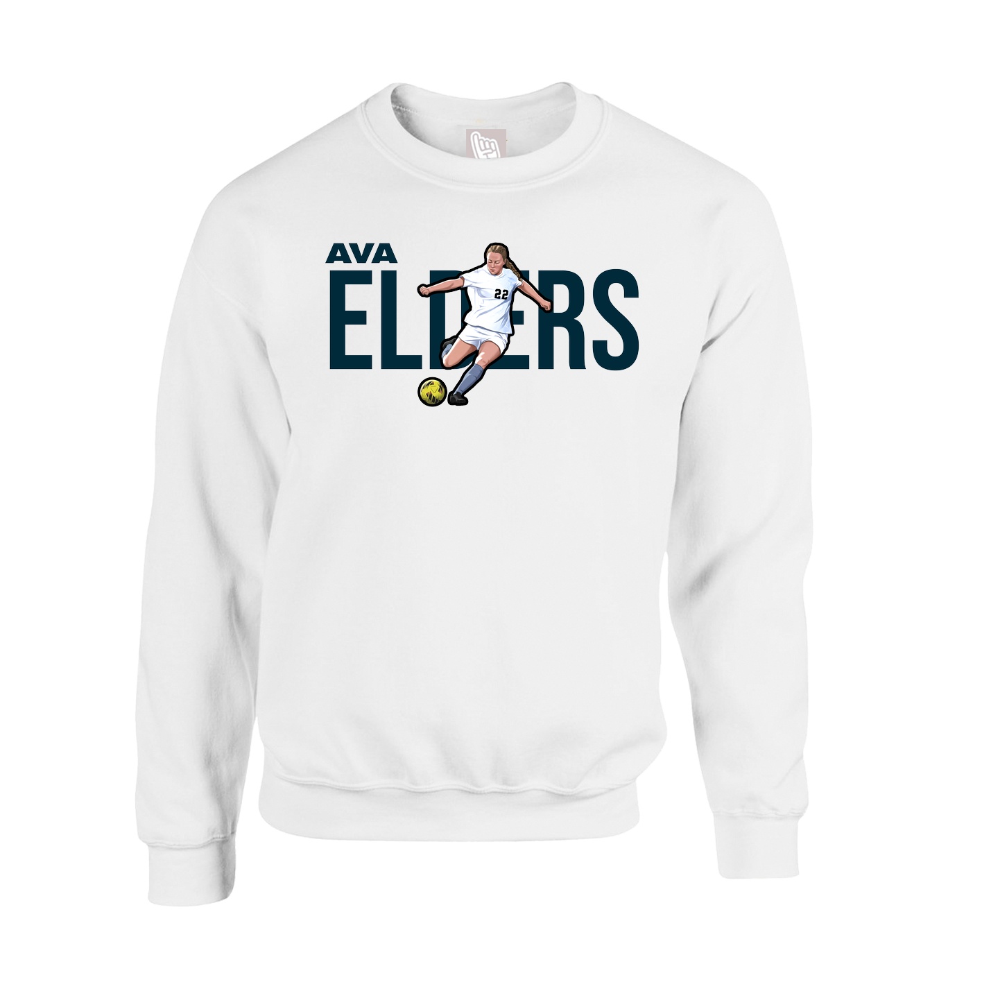 Fleece Crew — Player Name in White