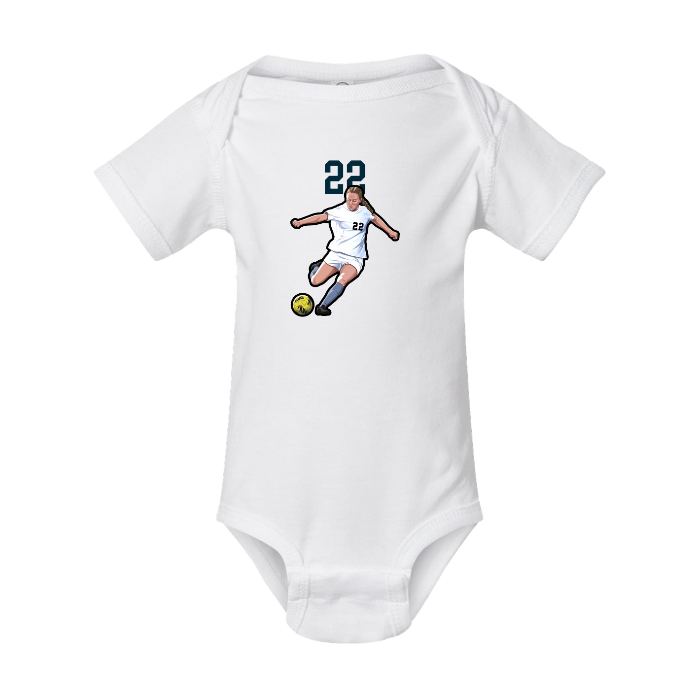 Baby Onesie — Number Top in White
