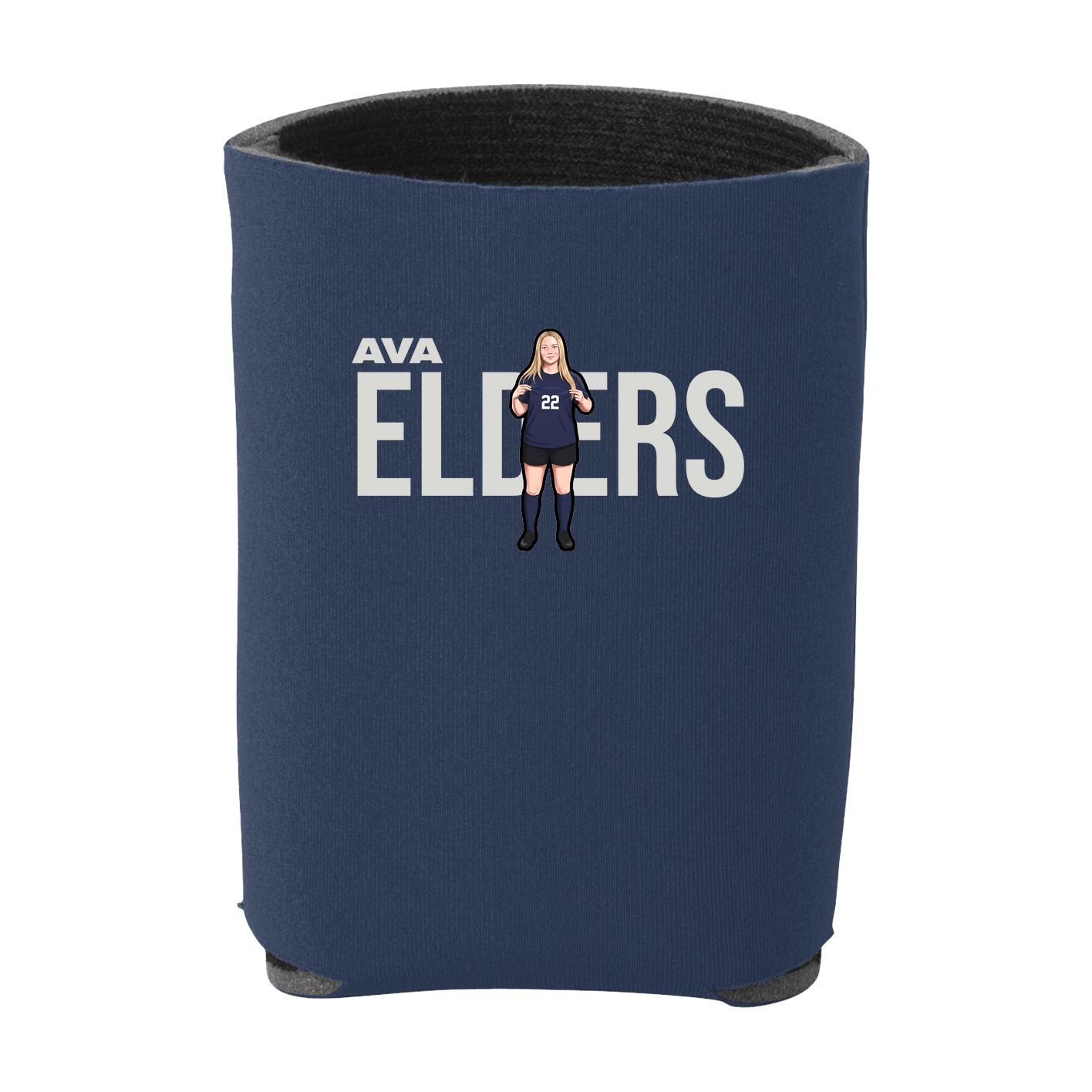 Can Holder — Player Name in Navy