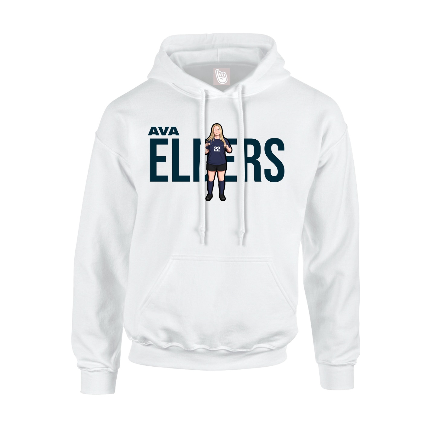 Hoodie — Player Name in White