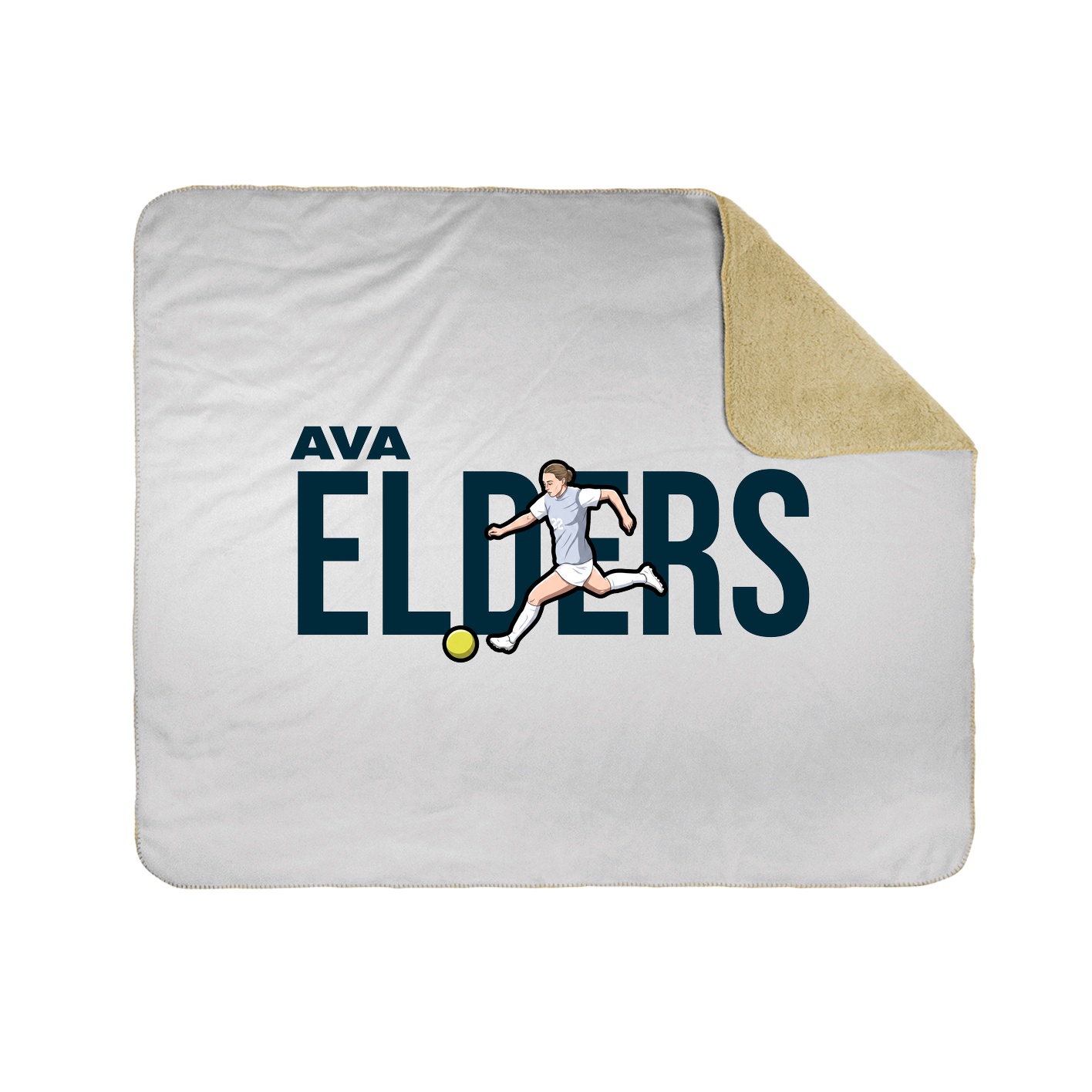 Throw Blanket — Player Name in White