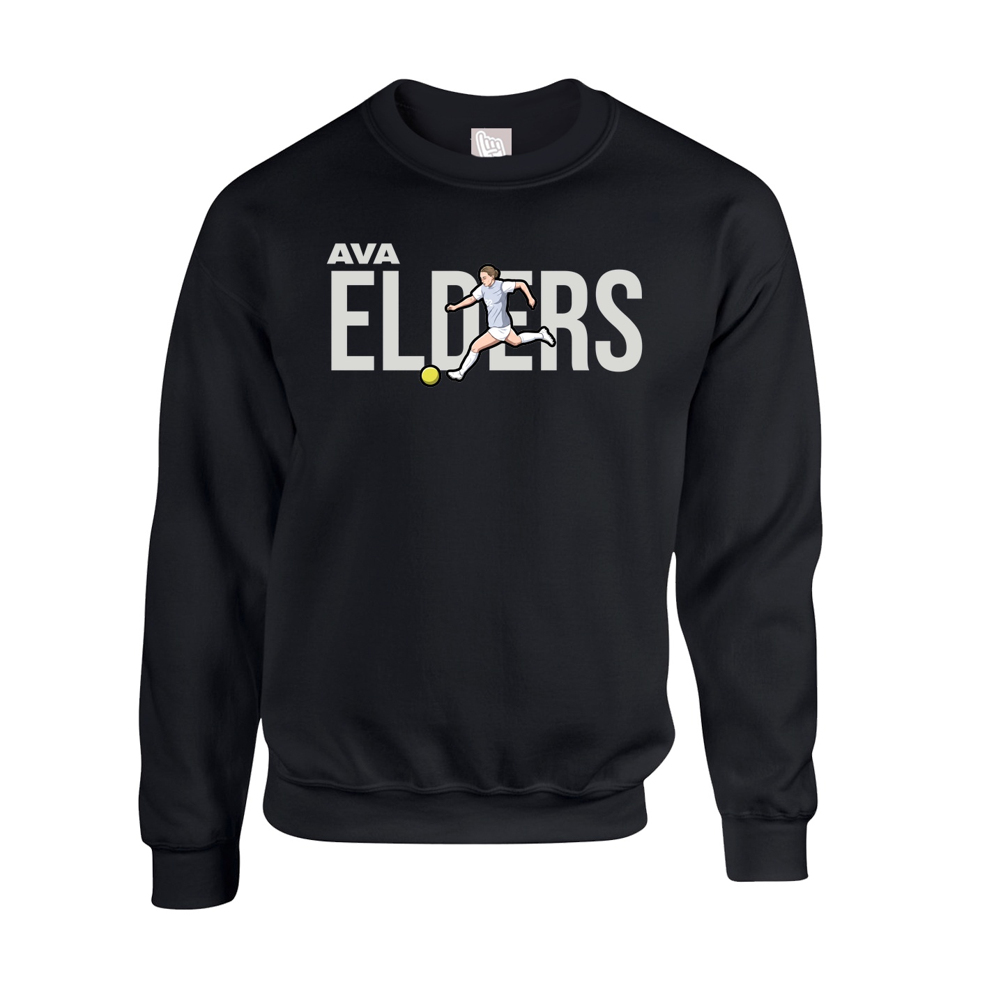 Fleece Crew — Player Name in Black