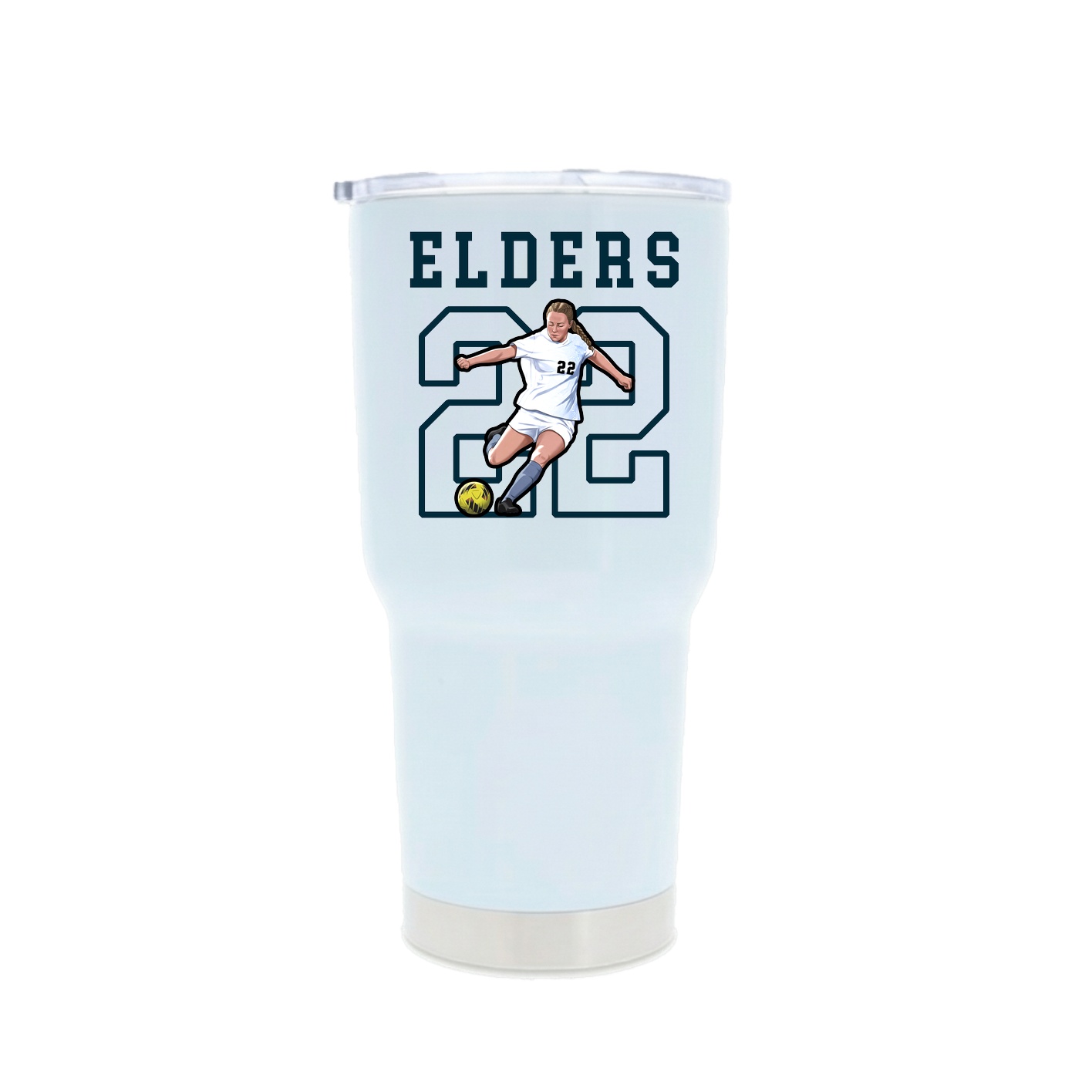 30oz Stainless Steel Tumbler — Shirsey in White