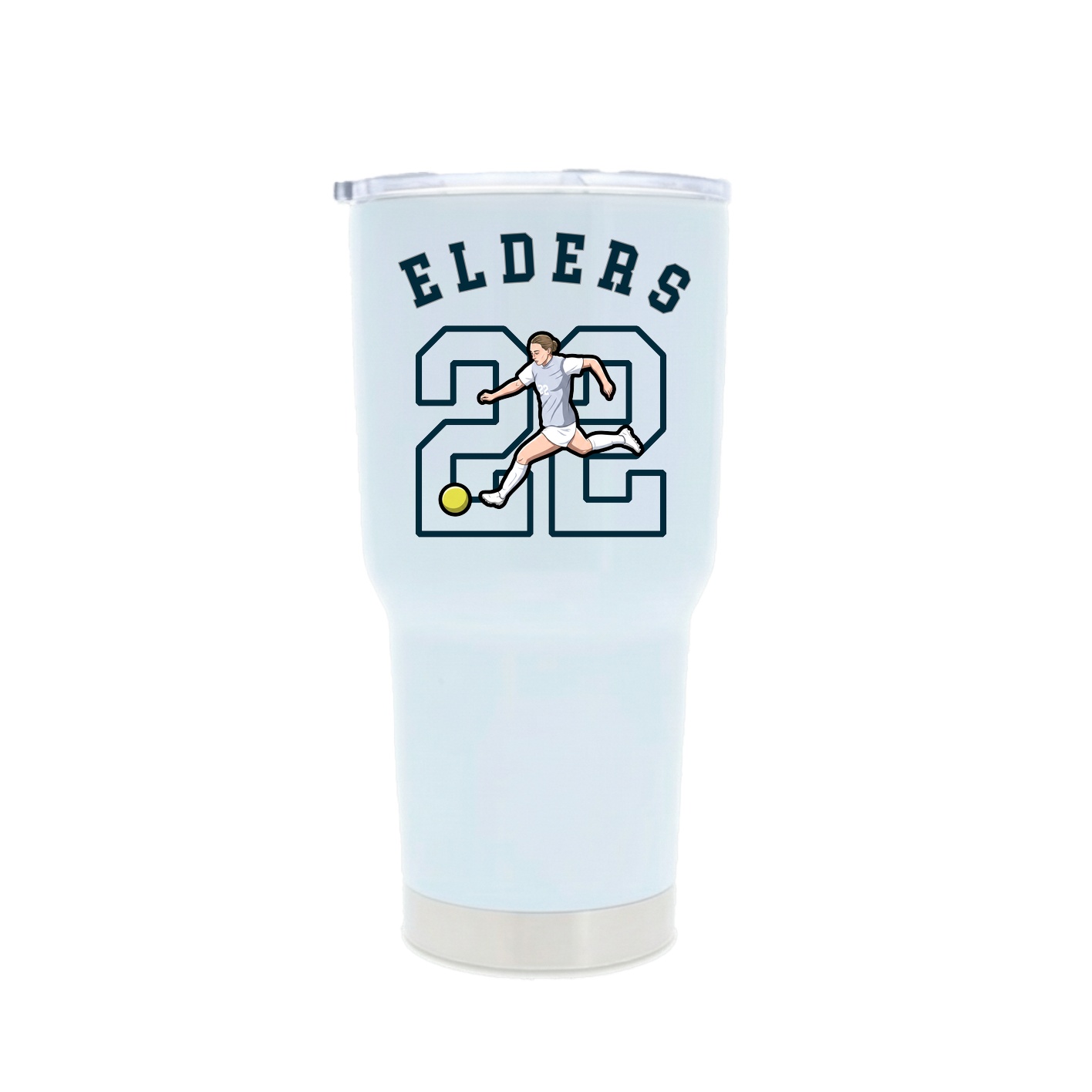 30oz Stainless Steel Tumbler — Shirsey Arch in White