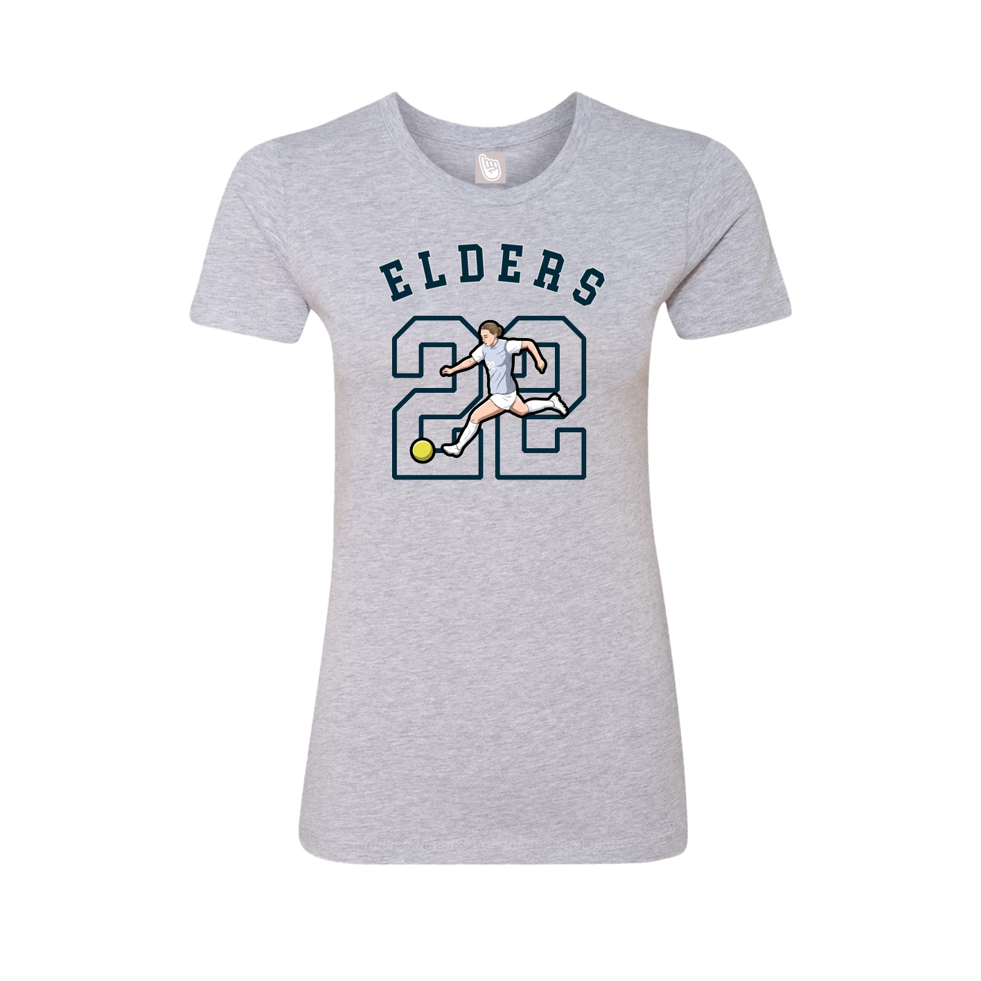 Fitted Women's Tee — Shirsey Arch in Grey