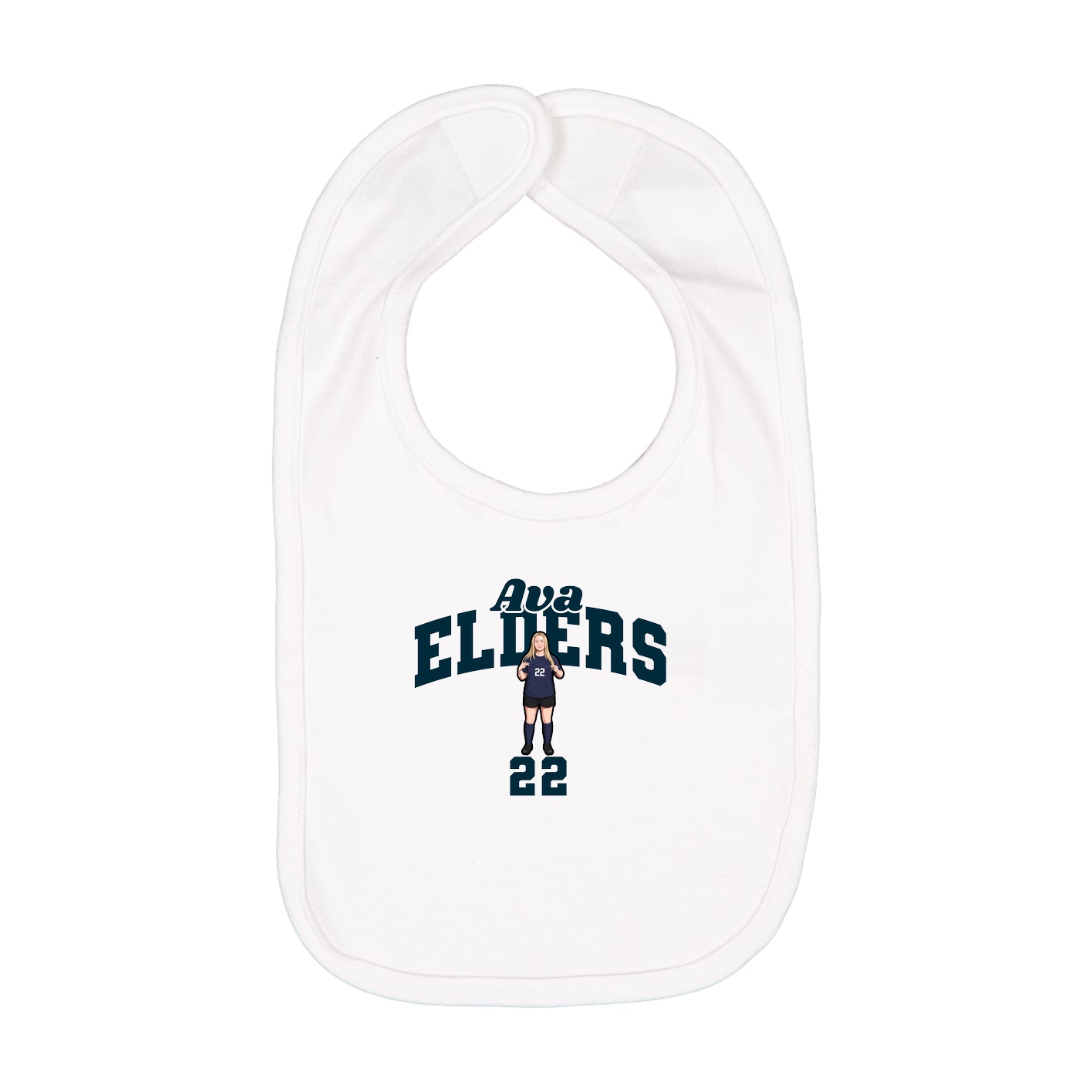 Infant Bib — Signature Arch in White