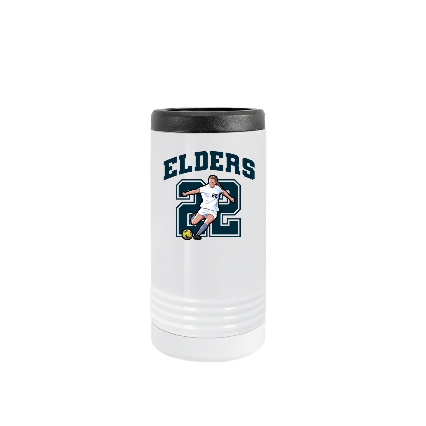 Slim Beverage Holder — Number in White