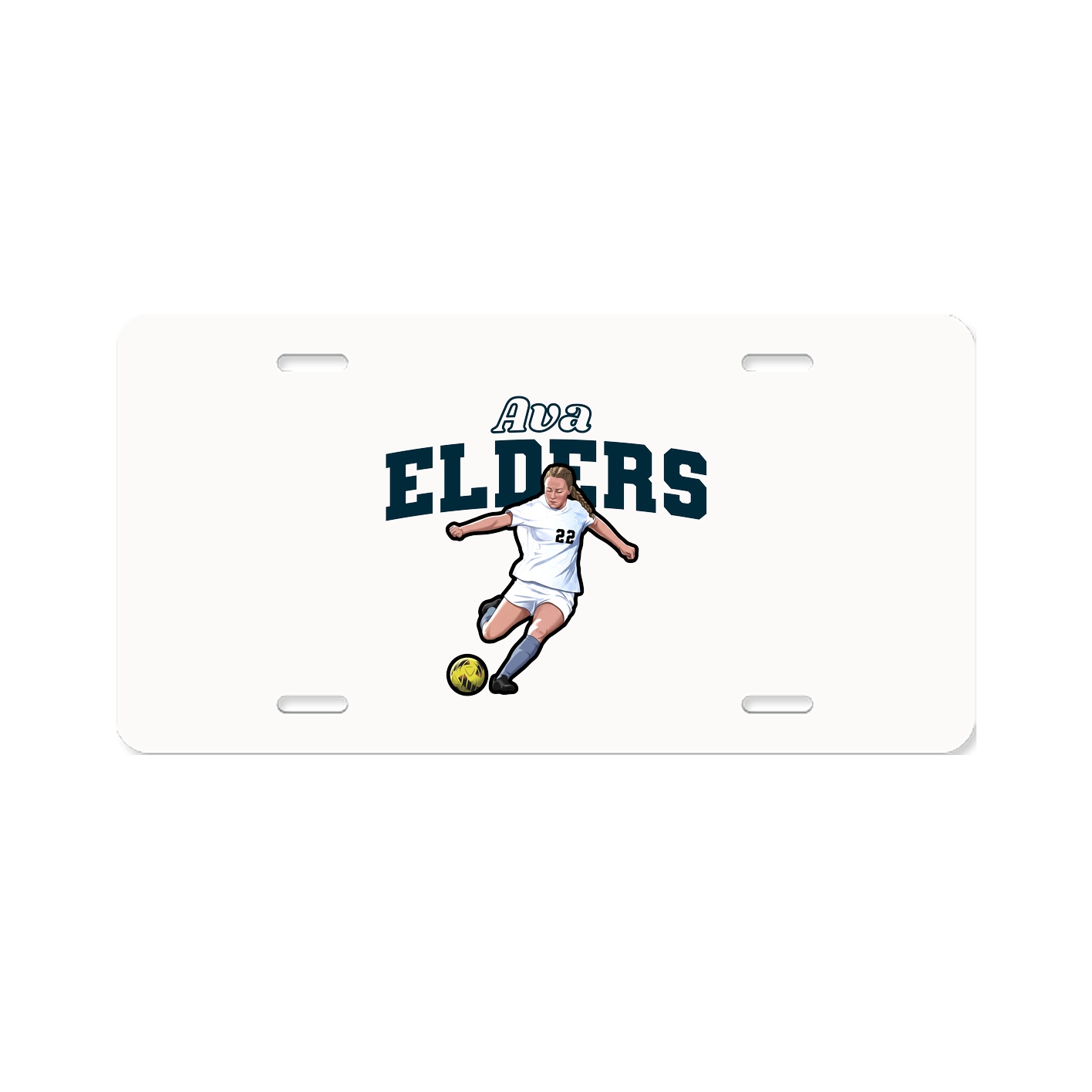License Plate — Name Arch in Classic