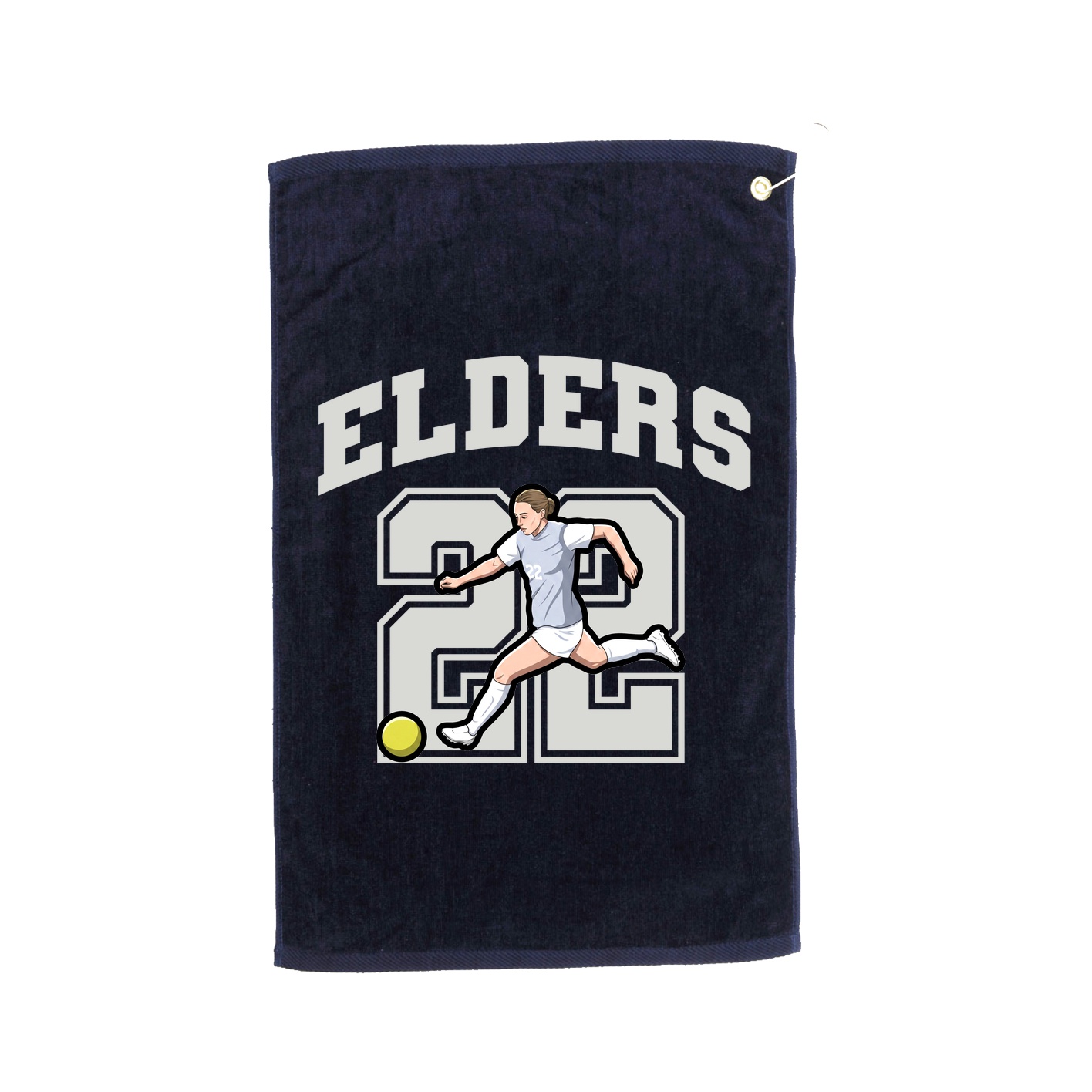 Golf Towel — Number in Navy