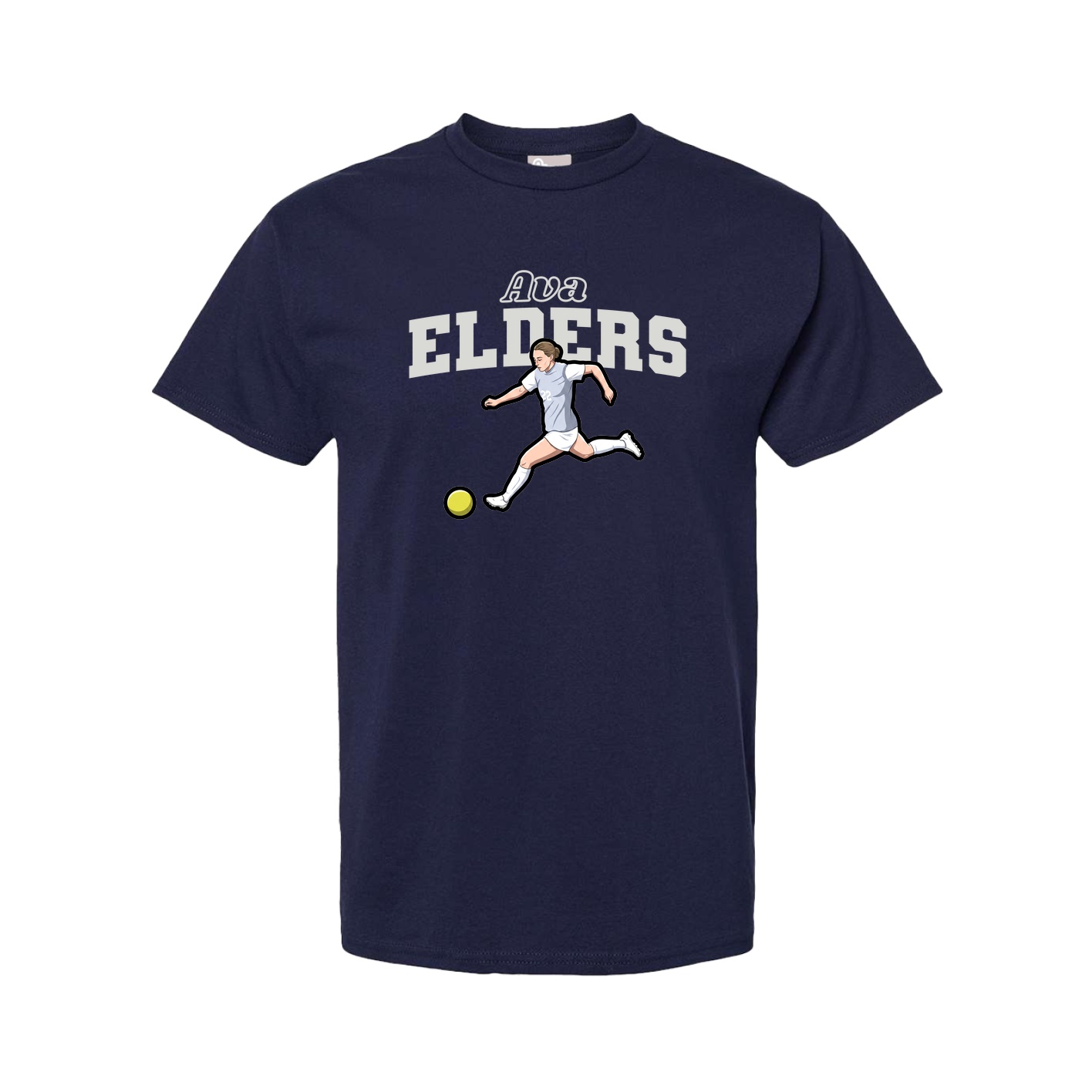 Youth Tee — Name Arch in Navy