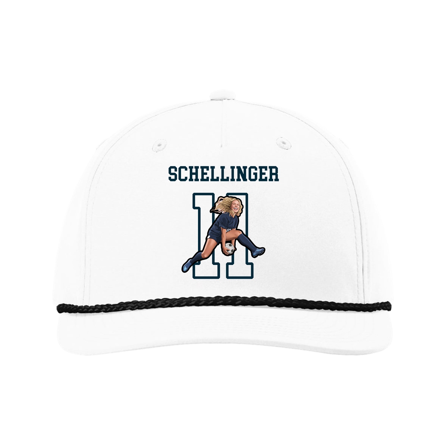 Five-Panel Classic Rope Cap — Shirsey in White