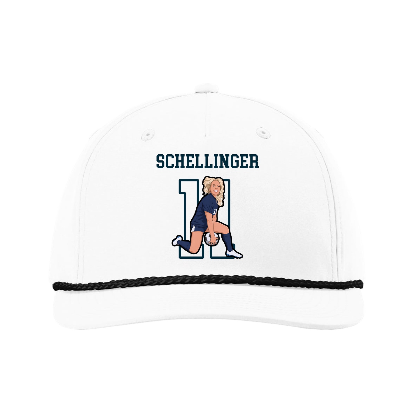 Five-Panel Classic Rope Cap — Shirsey in White