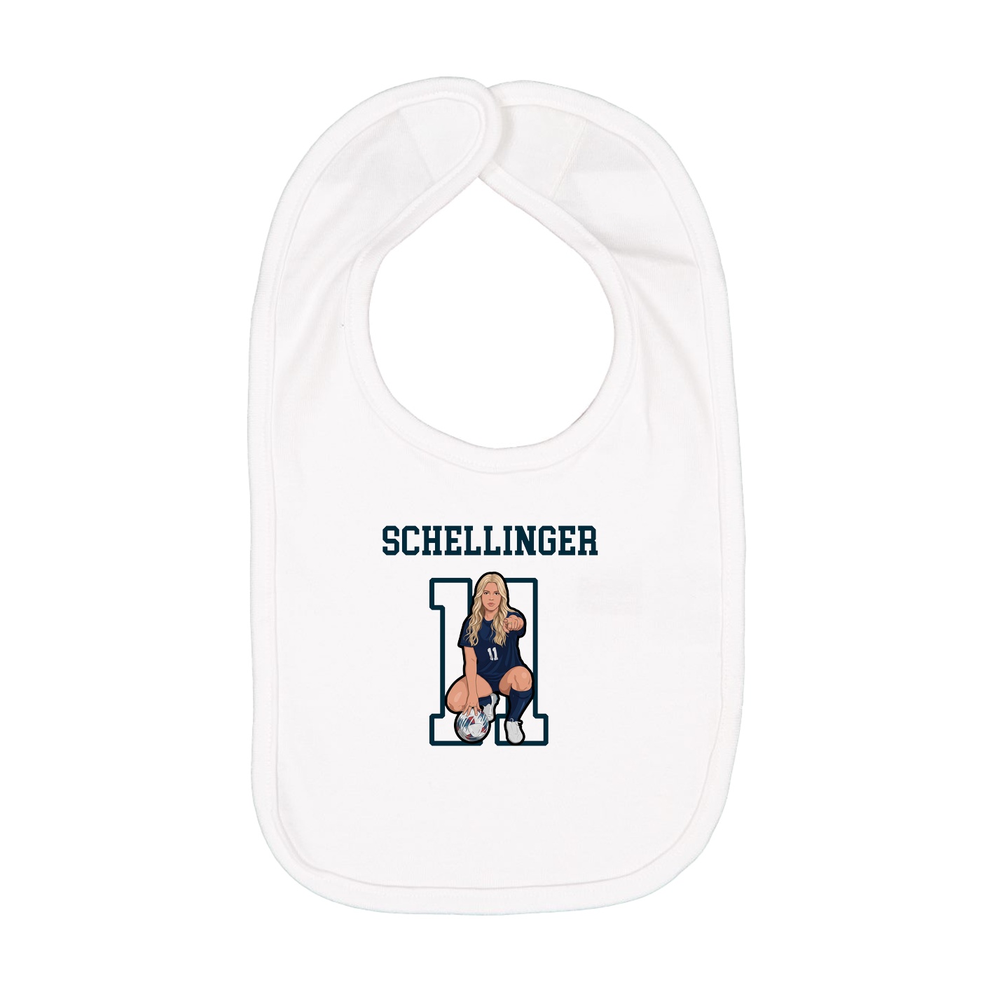Infant Bib — Shirsey in White