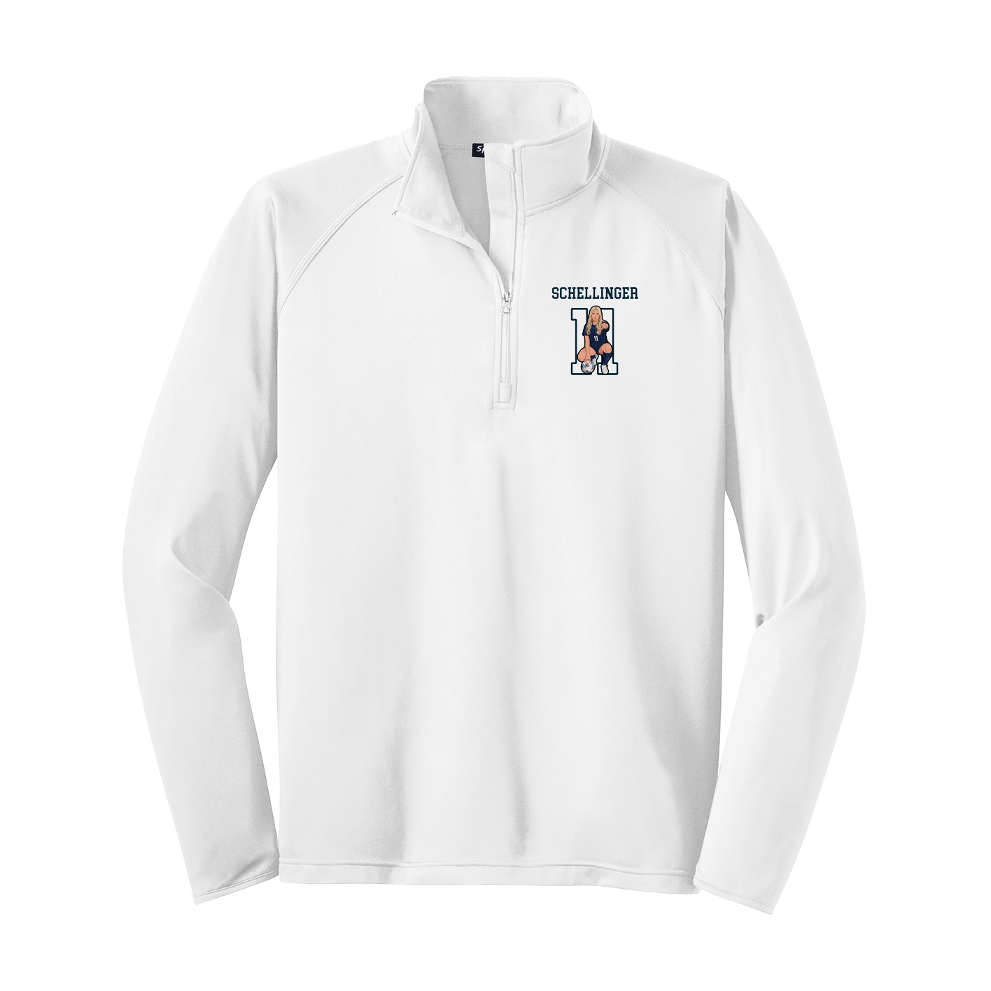 Q-Zip Pullover — Shirsey in White