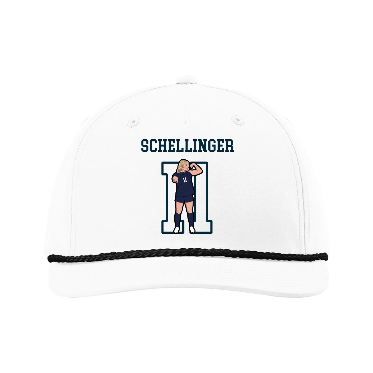 Five-Panel Classic Rope Cap — Shirsey in White